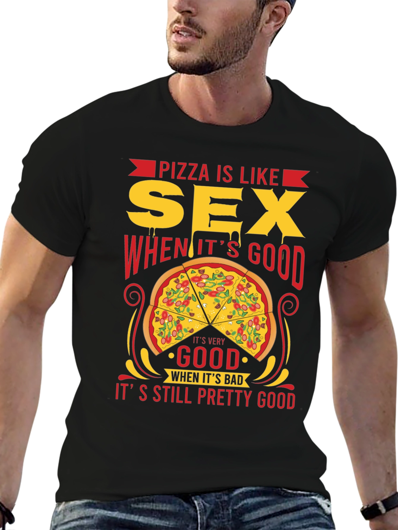 Pizza is Like Sex T-Shirt - Funny Graphic Tee