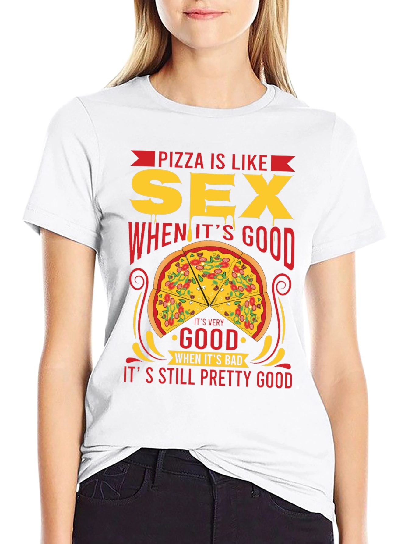 Pizza is Like Sex T-Shirt - Funny Graphic Tee