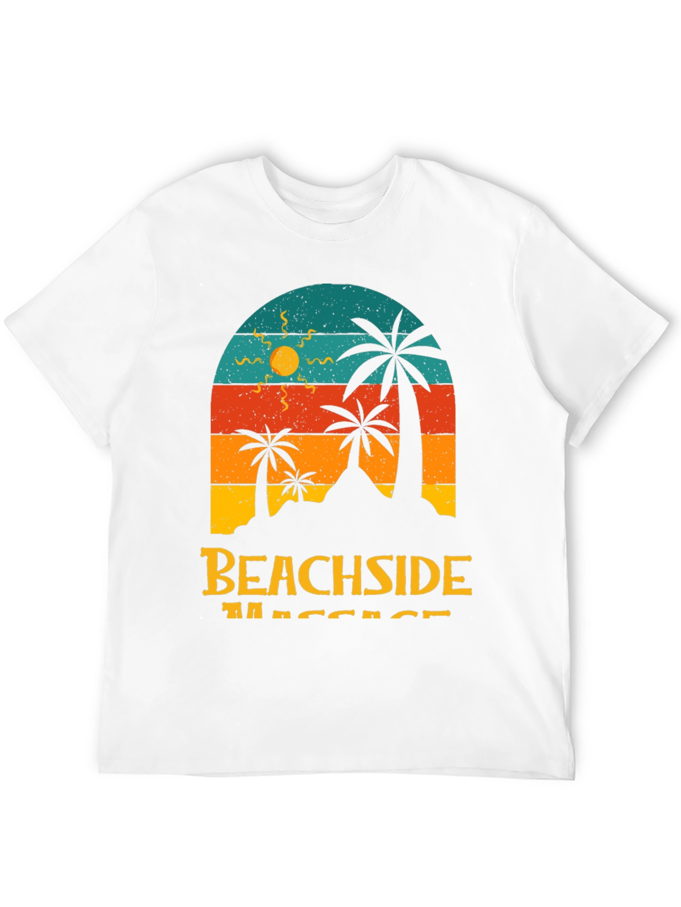 Retro Beachside T-Shirt - Palm Tree Graphic