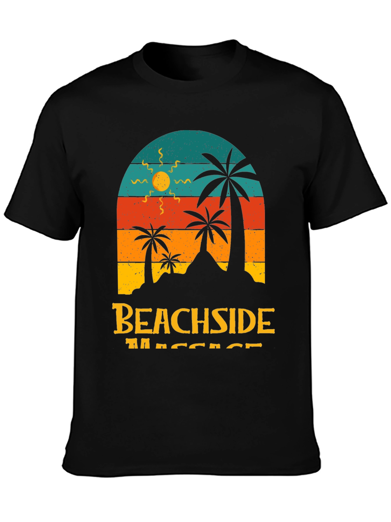 Retro Beachside T-Shirt - Palm Tree Graphic