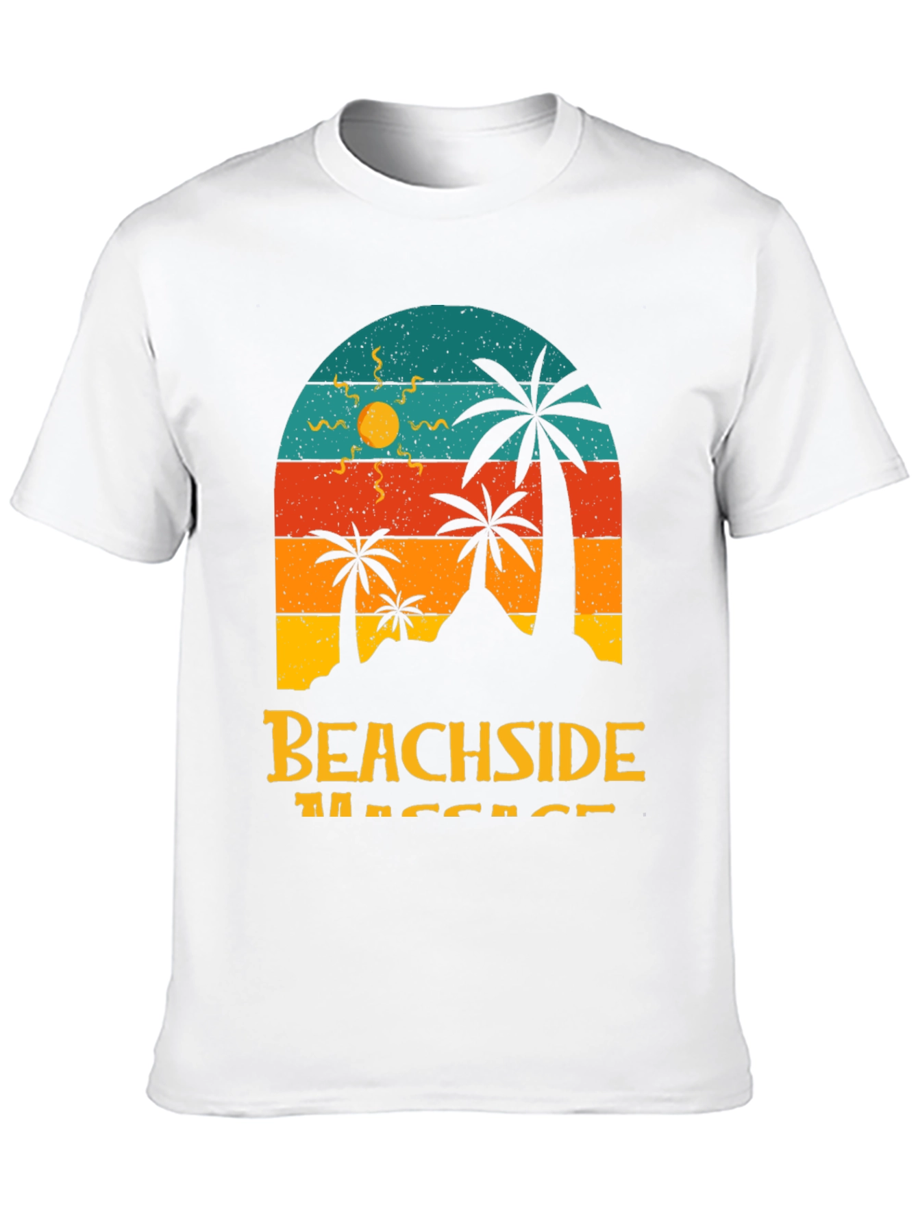 Retro Beachside T-Shirt - Palm Tree Graphic