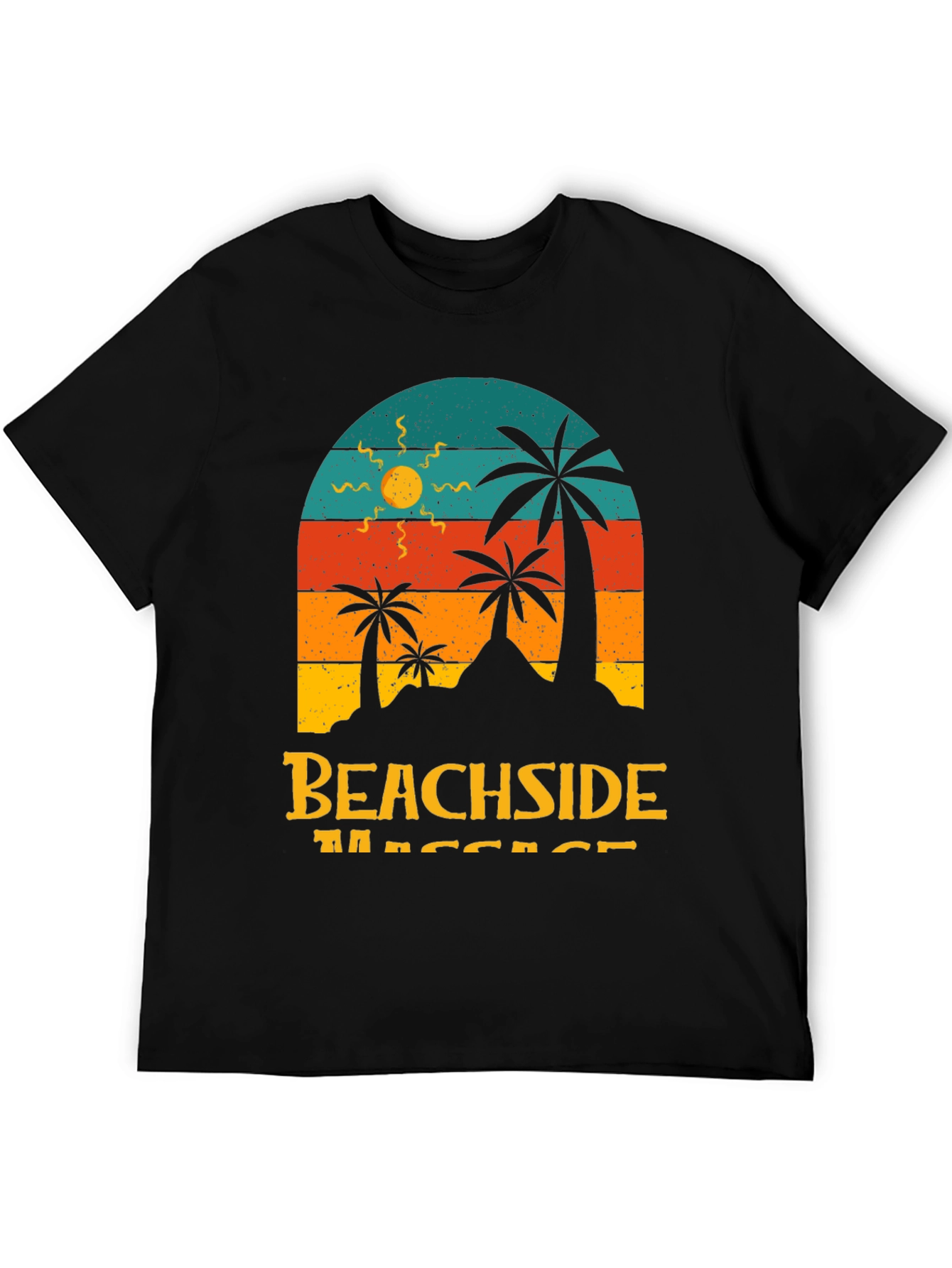 Retro Beachside T-Shirt - Palm Tree Graphic