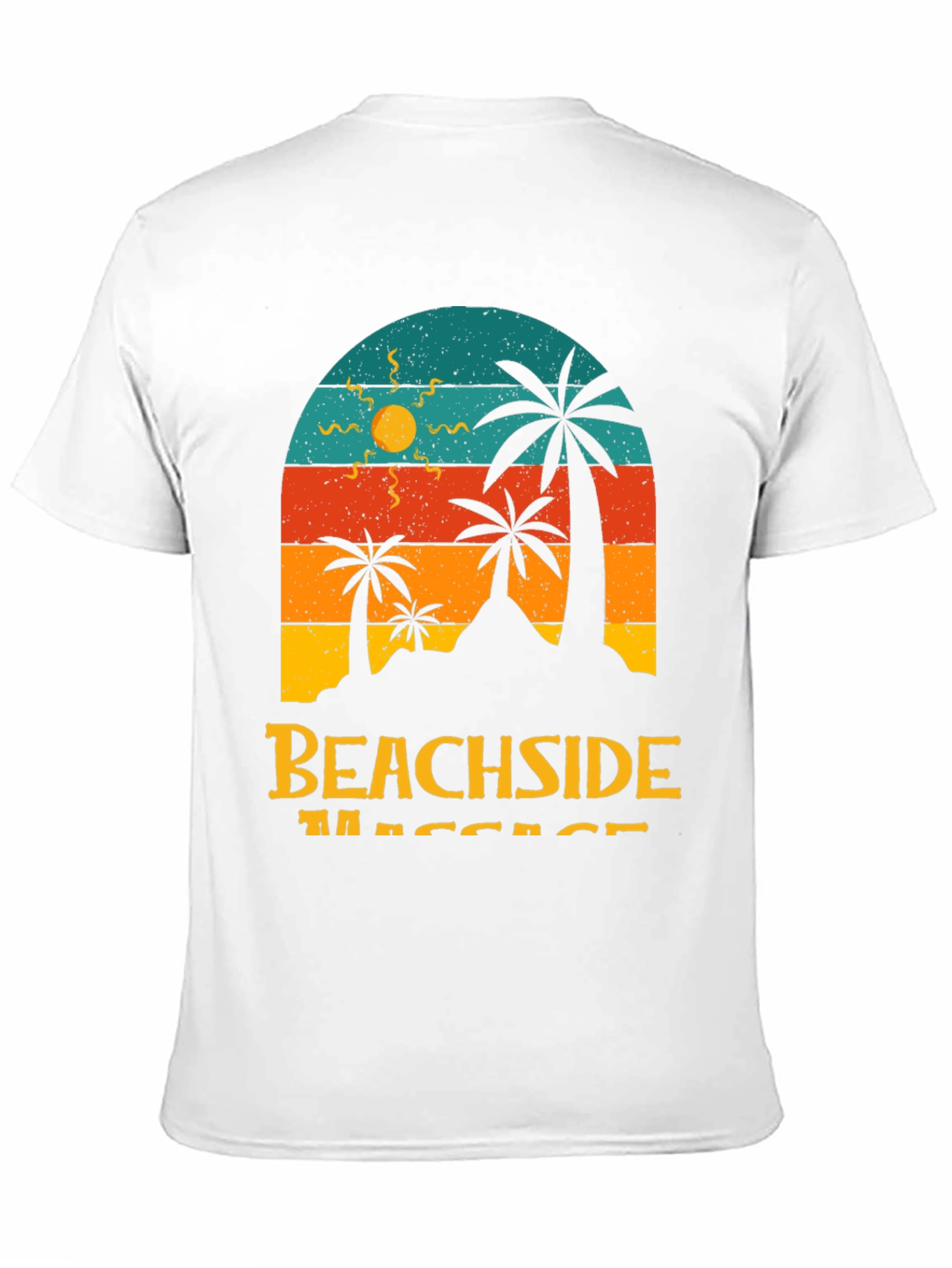 Retro Beachside T-Shirt - Palm Tree Graphic