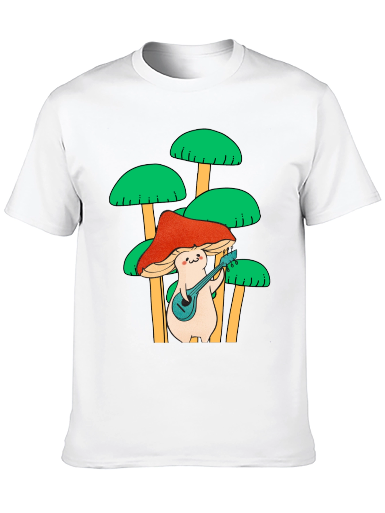 Funky Mushroom Musician Graphic Tee
