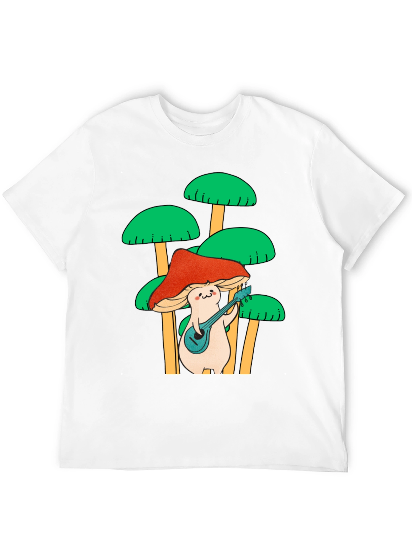 Funky Mushroom Musician Graphic Tee