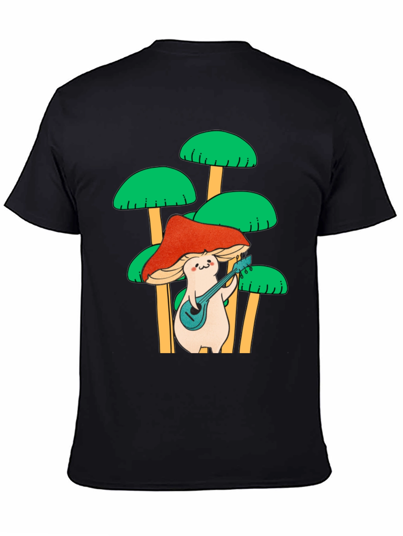 Funky Mushroom Musician Graphic Tee