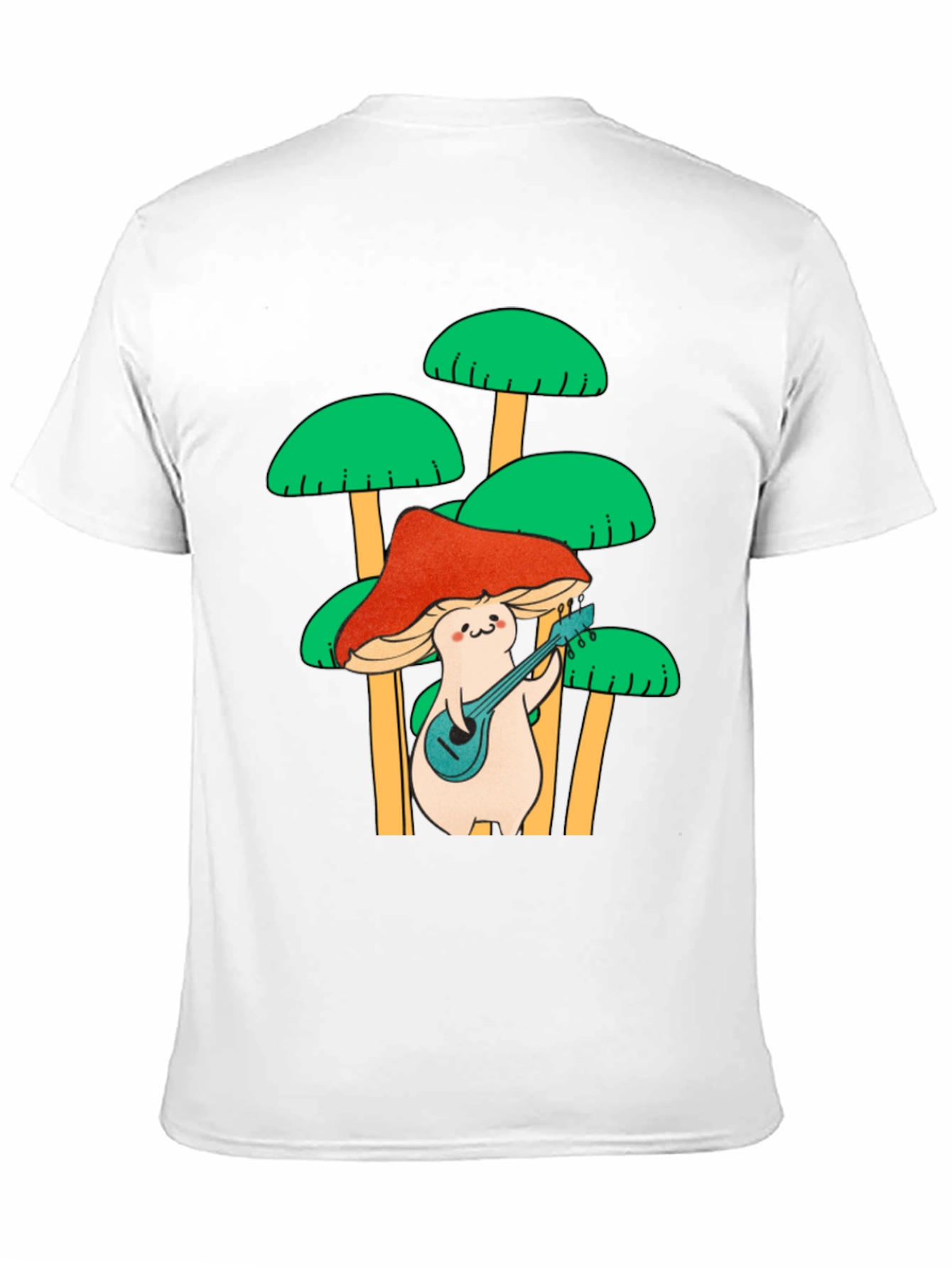 Funky Mushroom Musician Graphic Tee