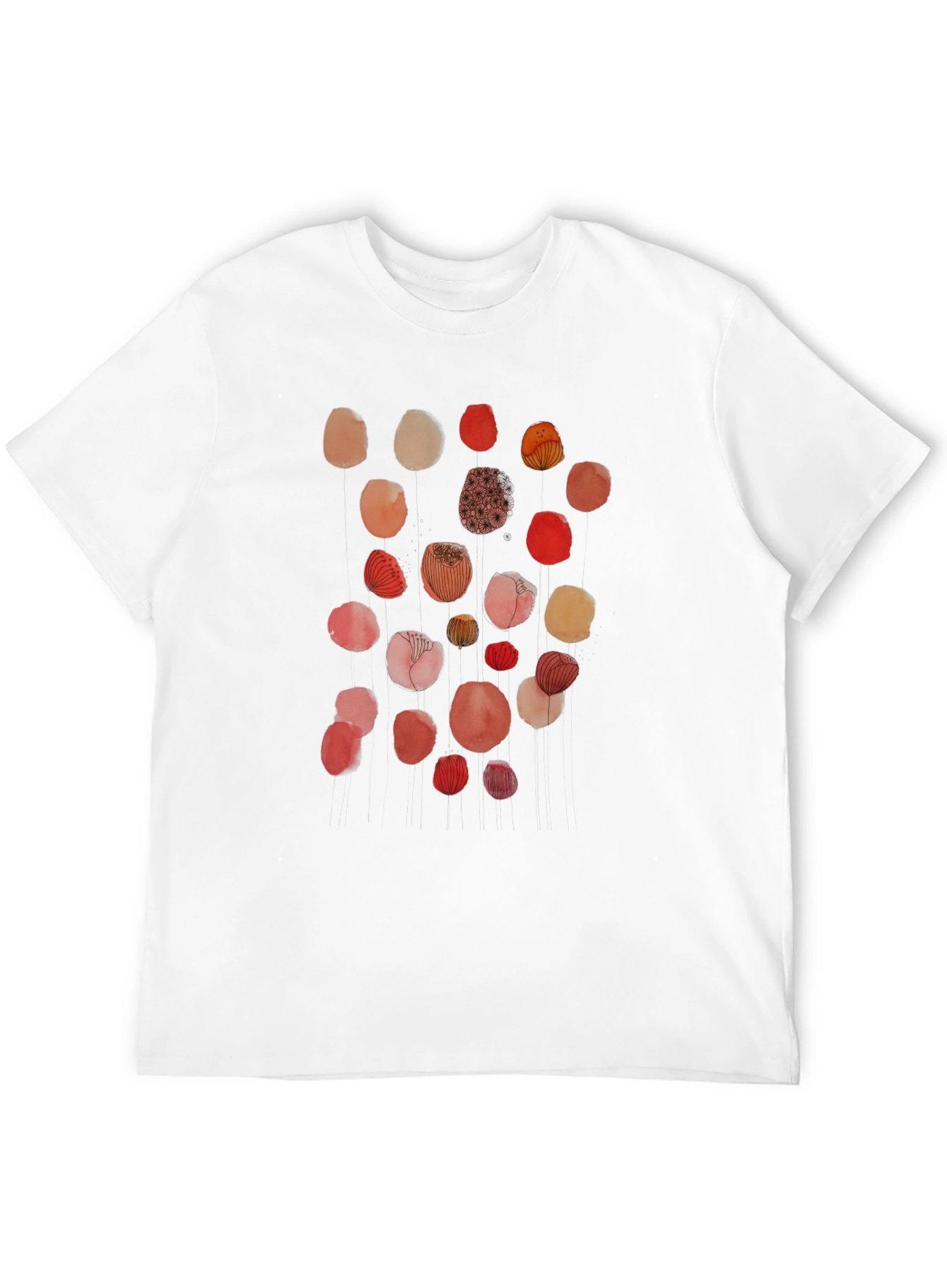 Abstract Floral Dot T-Shirt