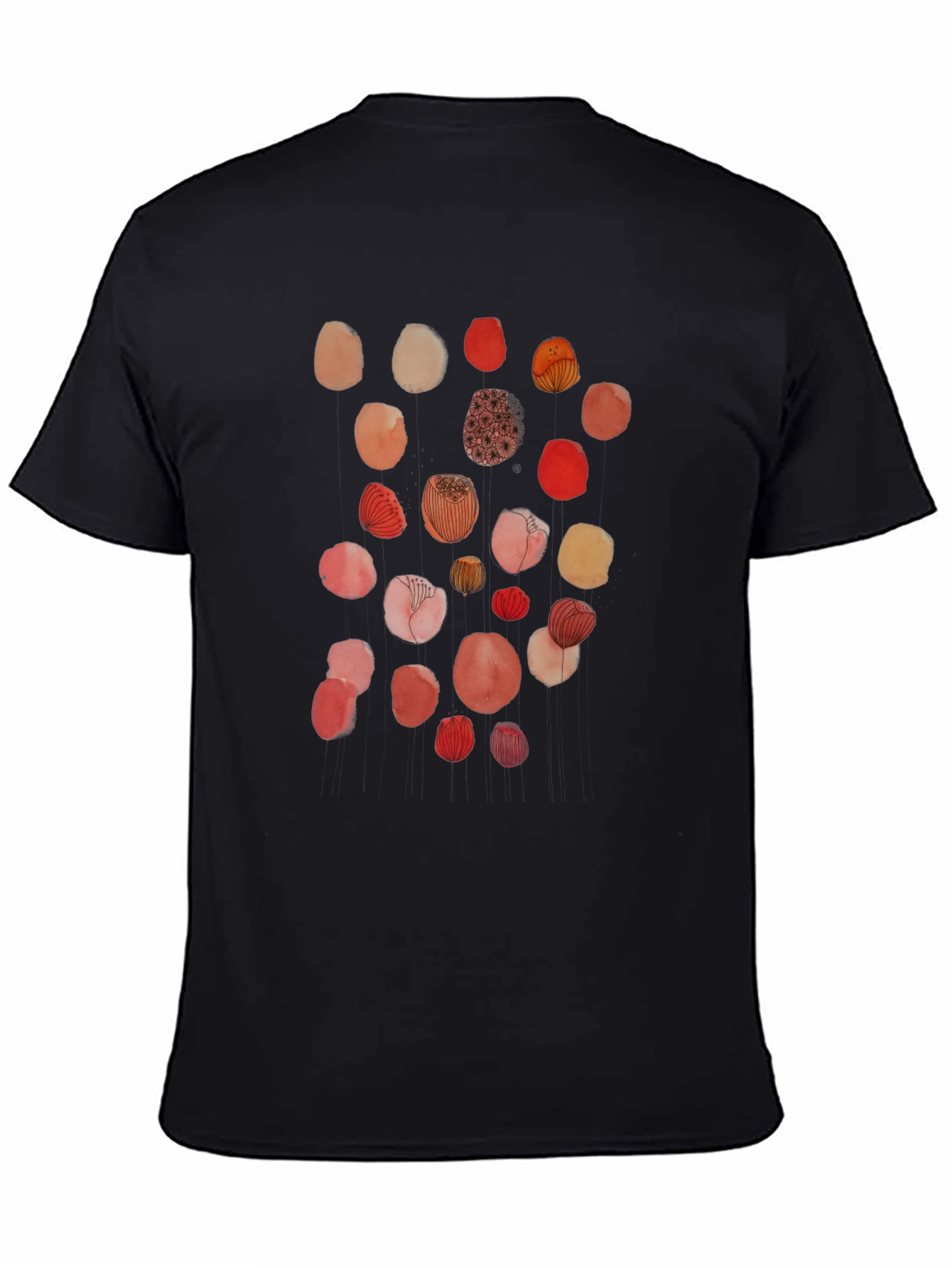 Abstract Floral Dot T-Shirt