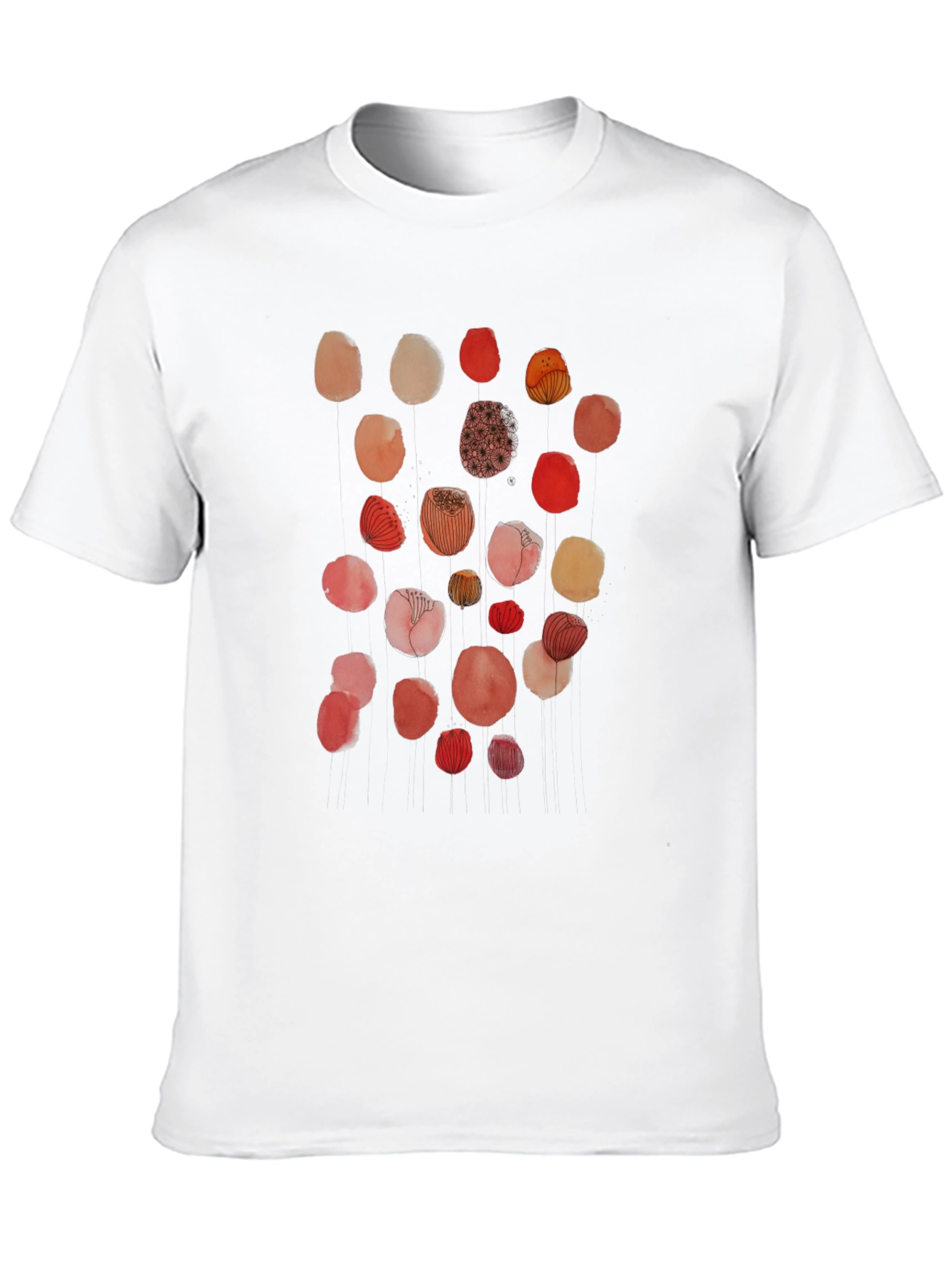 Abstract Floral Dot T-Shirt
