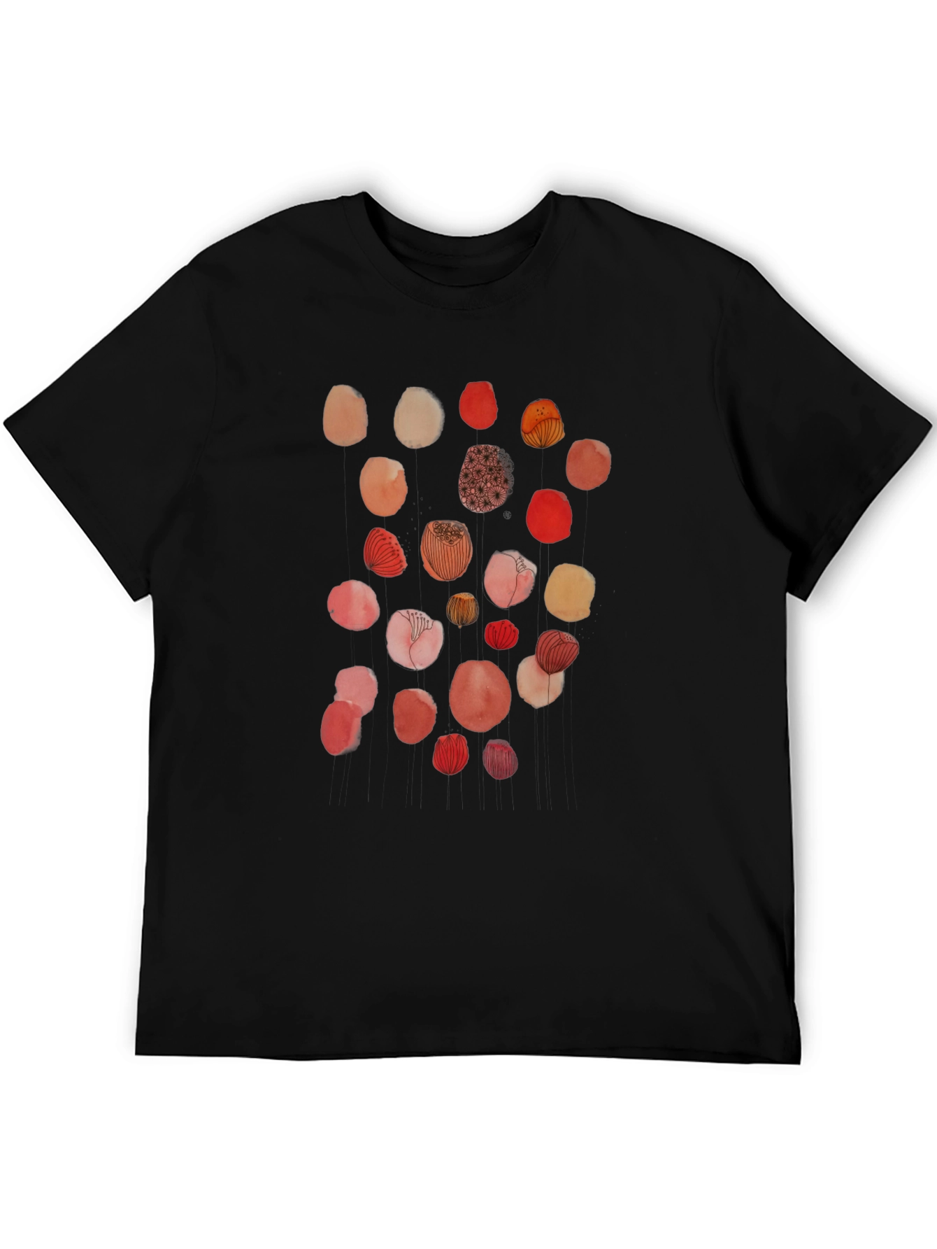 Abstract Floral Dot T-Shirt