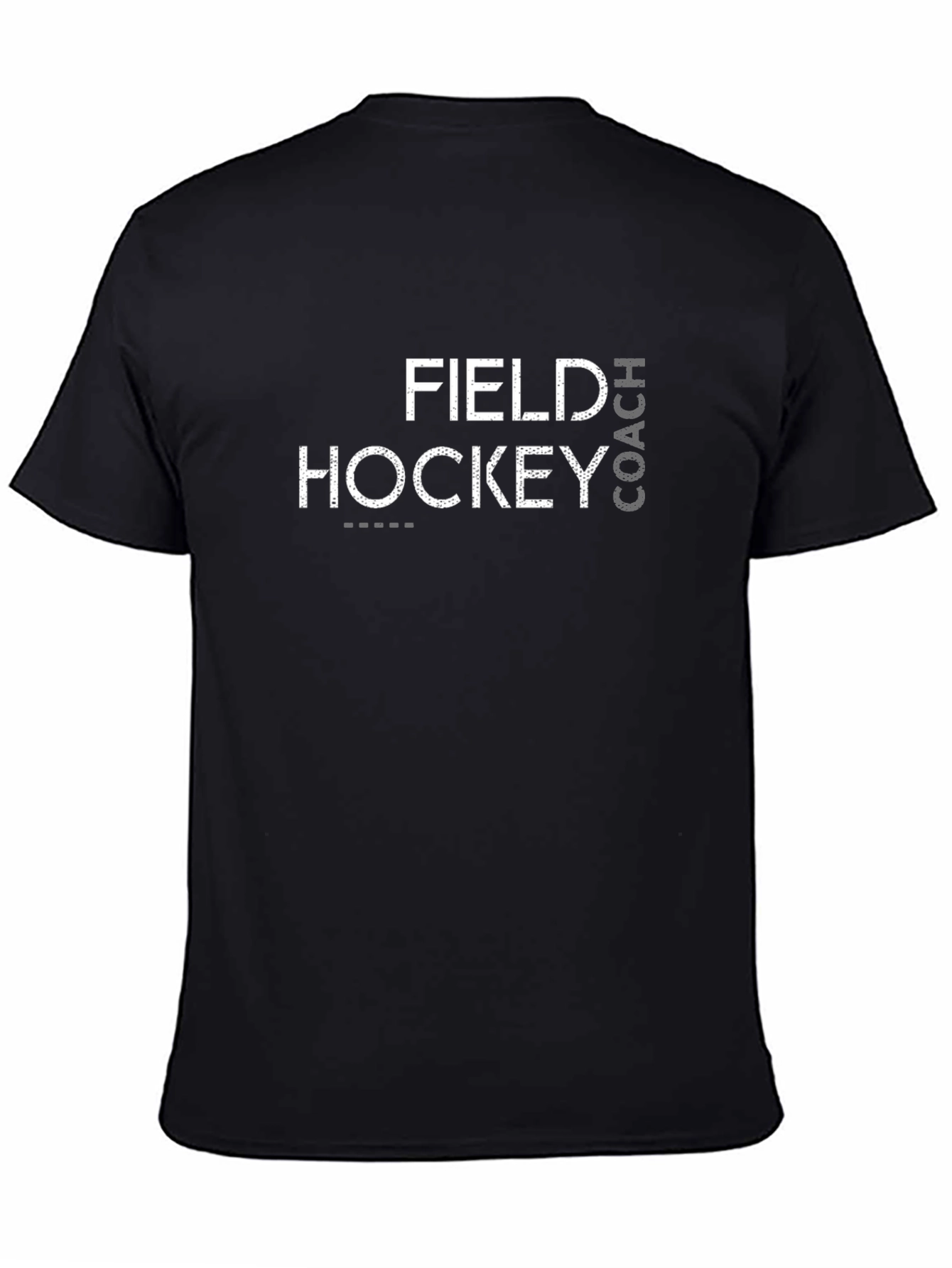 Field Hockey Coach Black Graphic T-Shirt