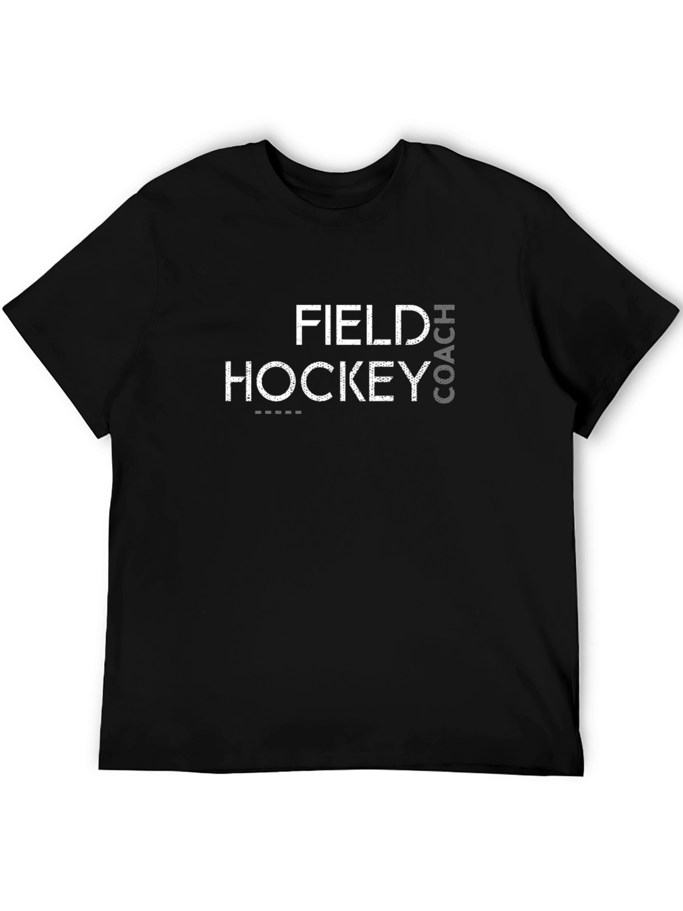 Field Hockey Coach Black Graphic T-Shirt