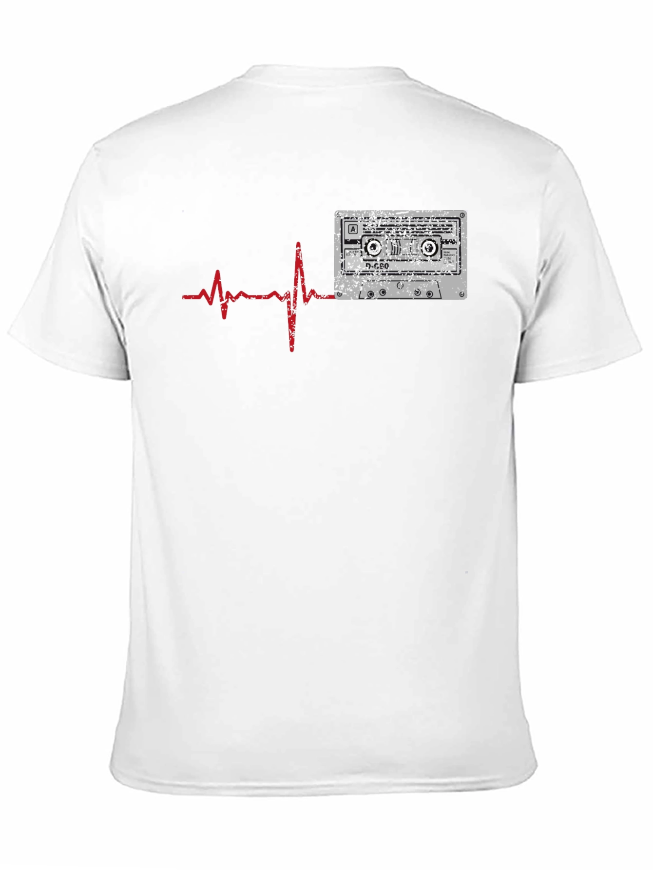 Retro Tape Heartbeat T-Shirt - Music Lover Tee