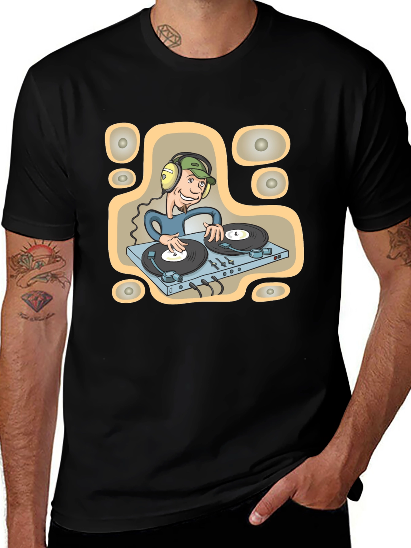 DJ Turntable Graphic Tee - Music Lover Apparel