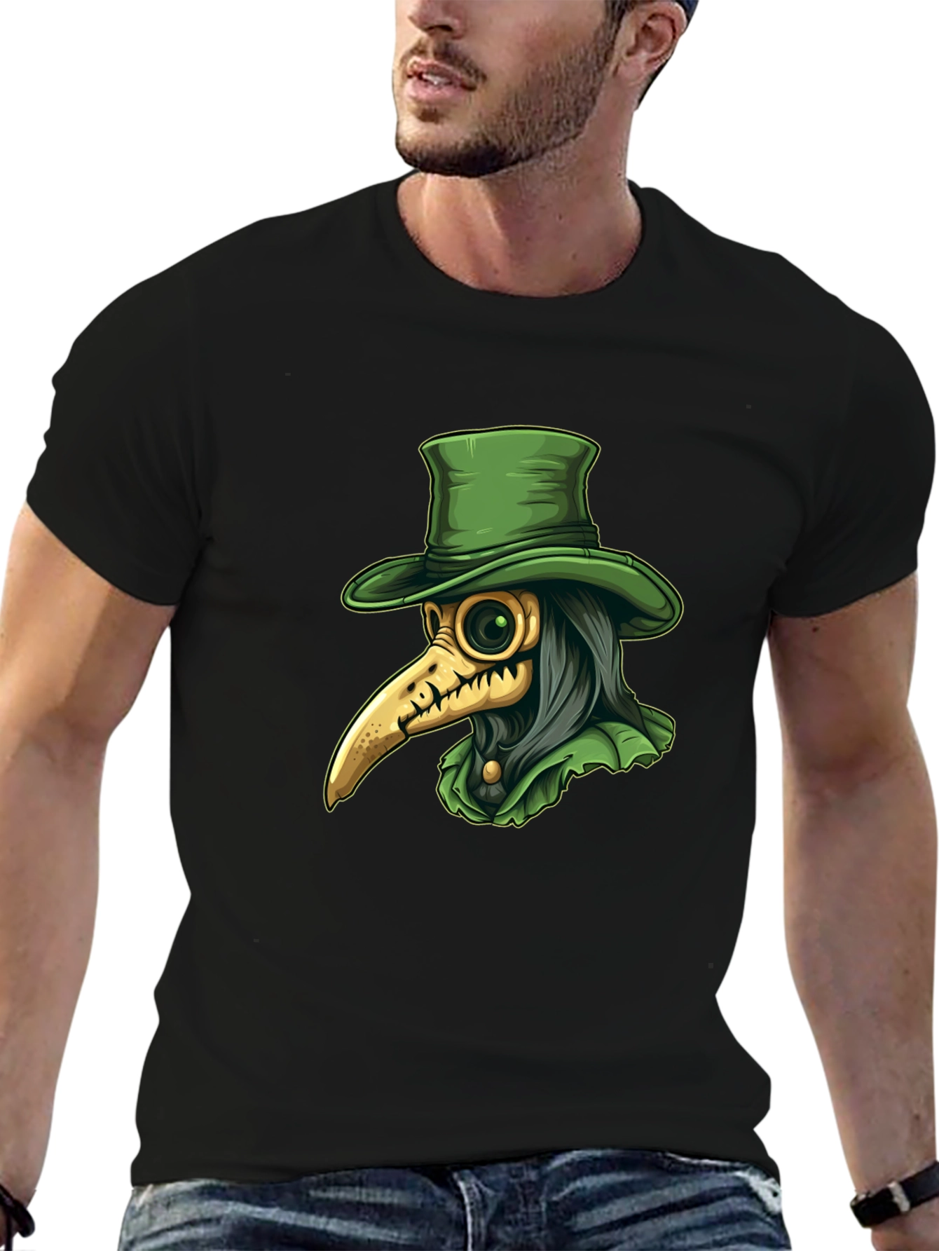 Plague Doctor Graphic Tee - Unique Gothic Fashion
