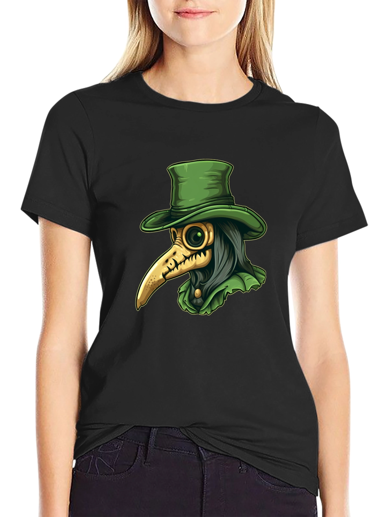 Plague Doctor Graphic Tee - Unique Gothic Fashion