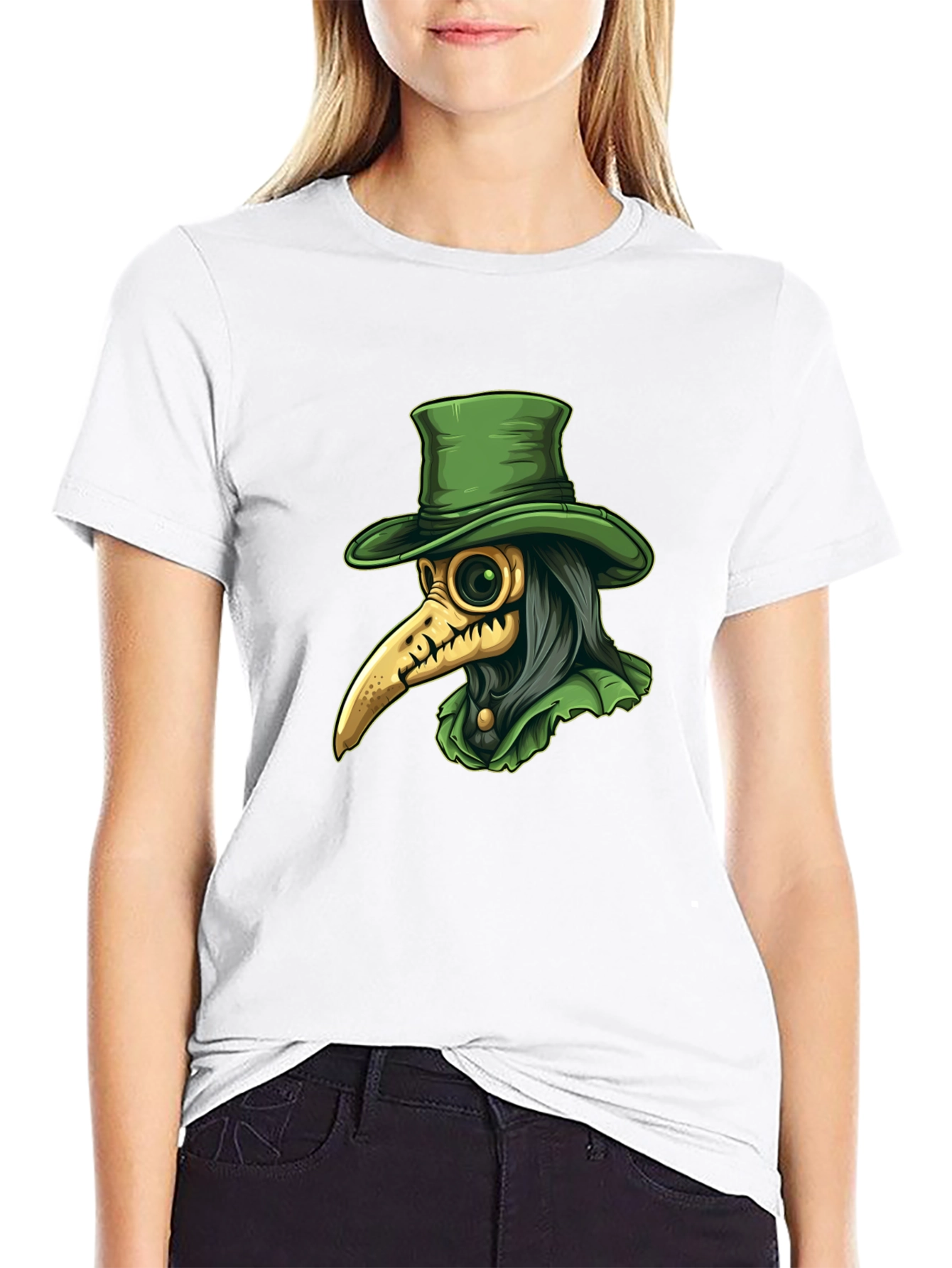 Plague Doctor Graphic Tee - Unique Gothic Fashion