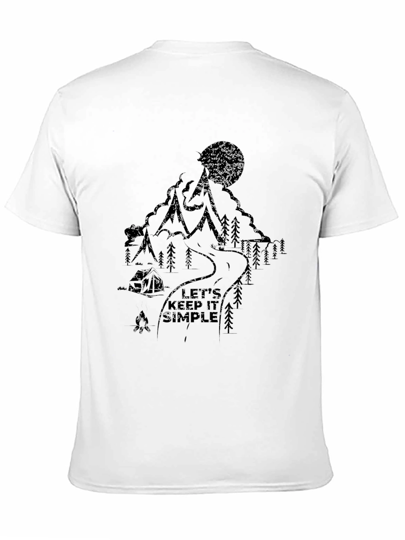 Mountain Moon Graphic Black T-Shirt