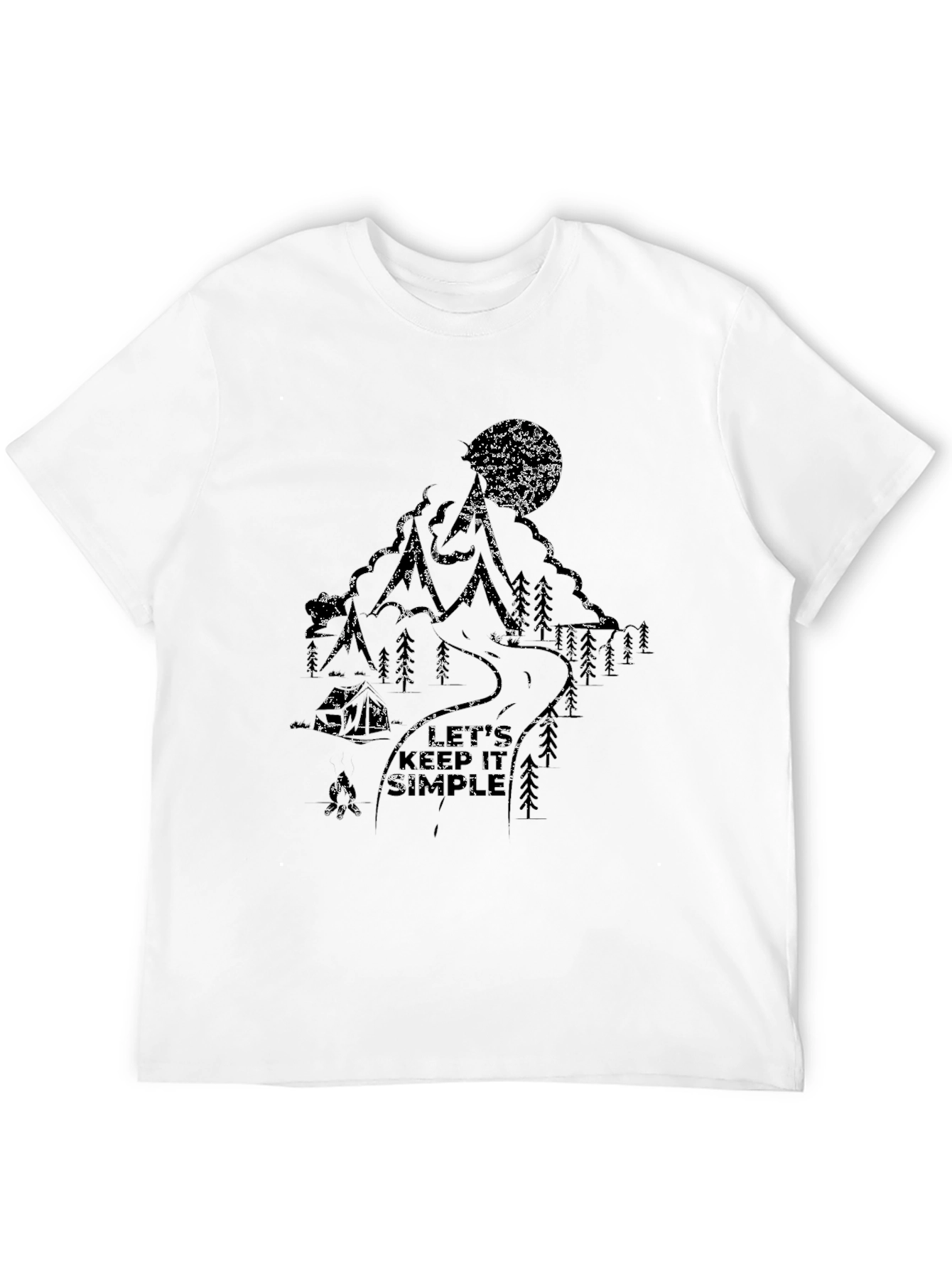 Mountain Moon Graphic Black T-Shirt