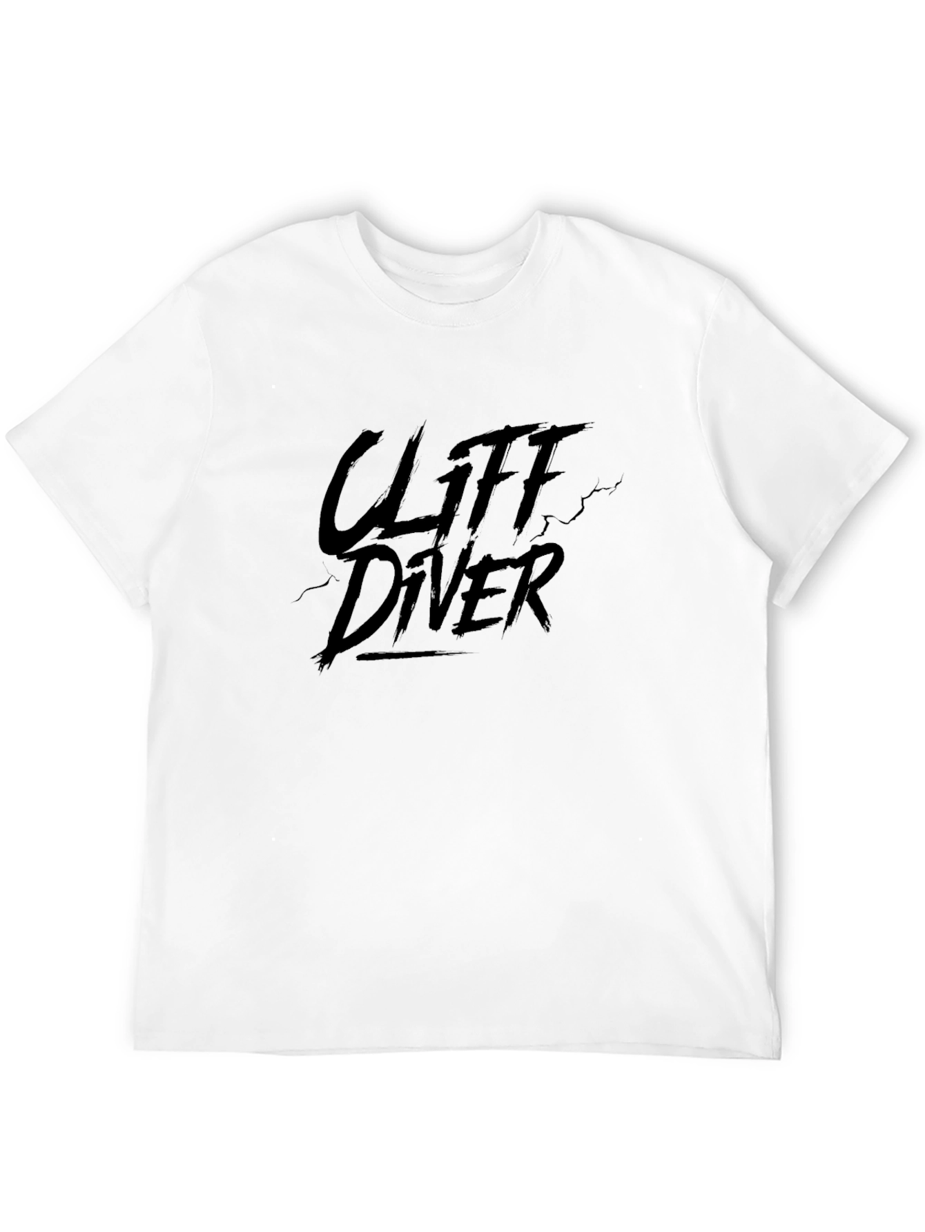 Cliff Diver Black Graphic Tee - Edgy Style