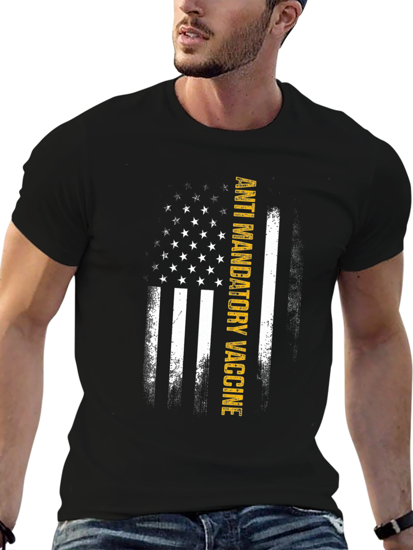 Anti Mandatory Vaccine USA Flag T-Shirt
