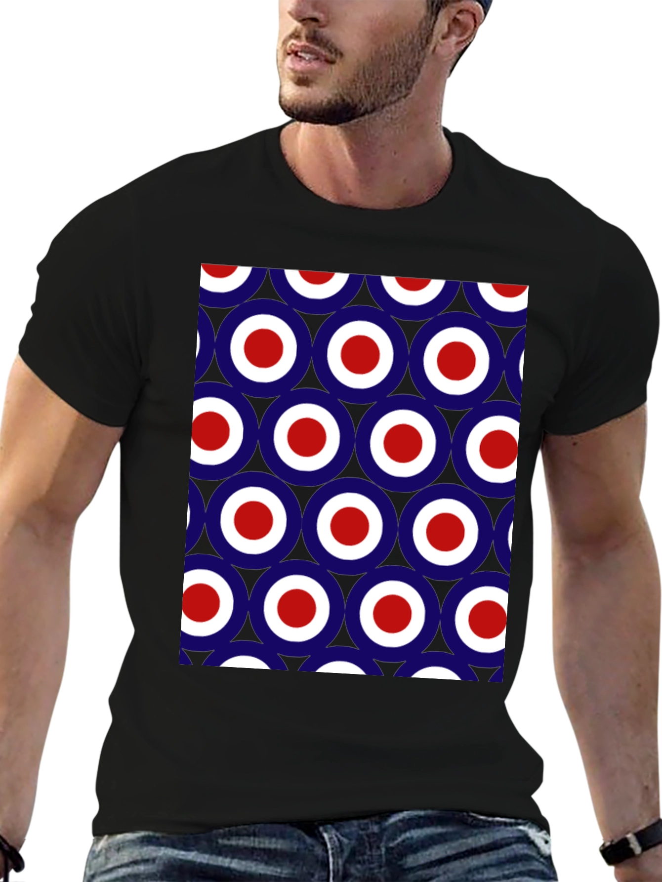 Mod Target Pattern T-Shirt - Retro Style