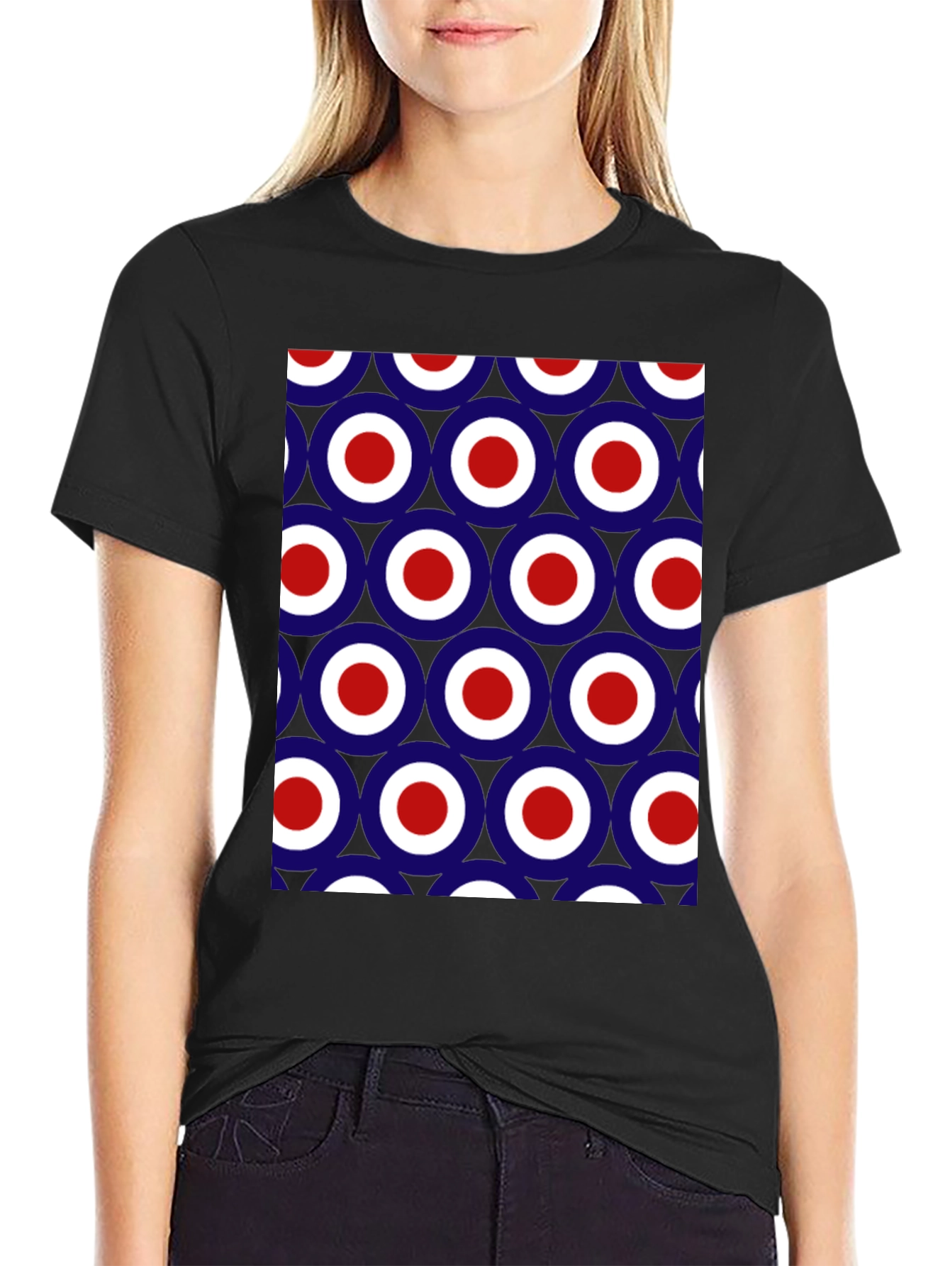 Mod Target Pattern T-Shirt - Retro Style