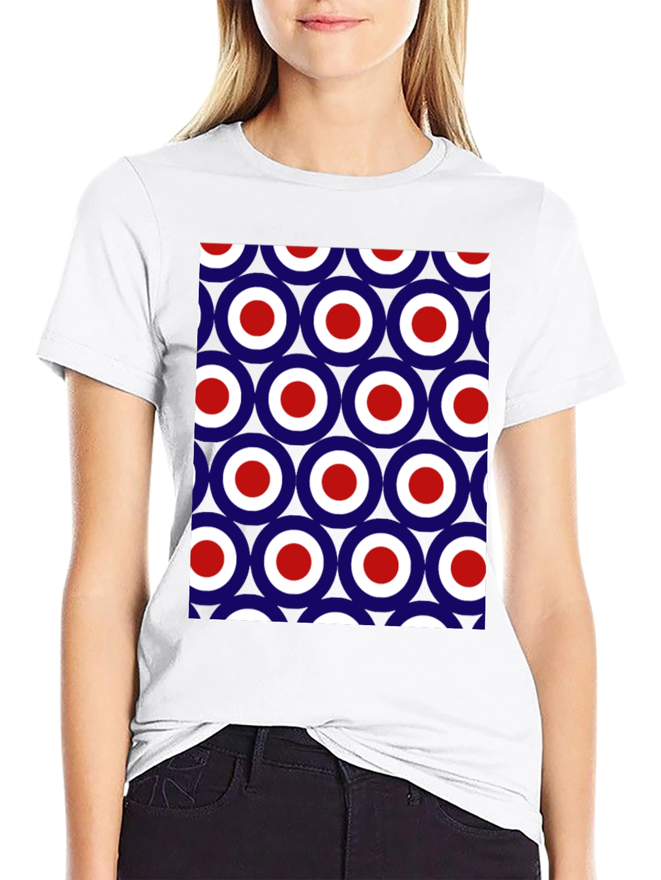 Mod Target Pattern T-Shirt - Retro Style