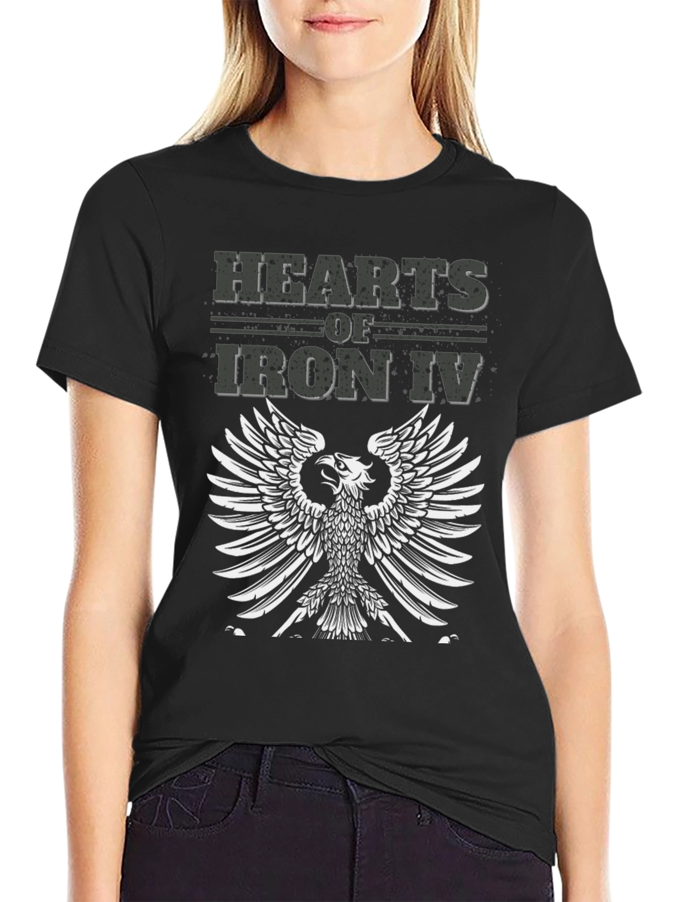 Hearts of Iron IV Eagle Black T-Shirt