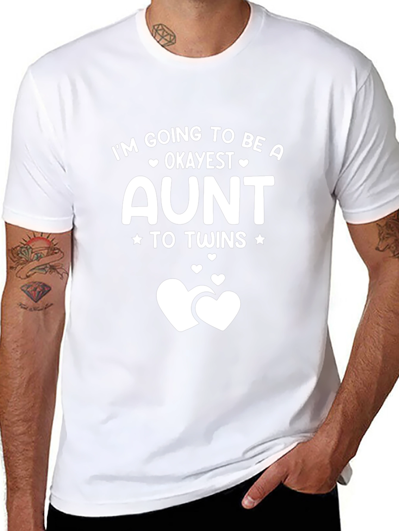 Future Aunt of Twins T-Shirt - Okayest Aunt Ever!
