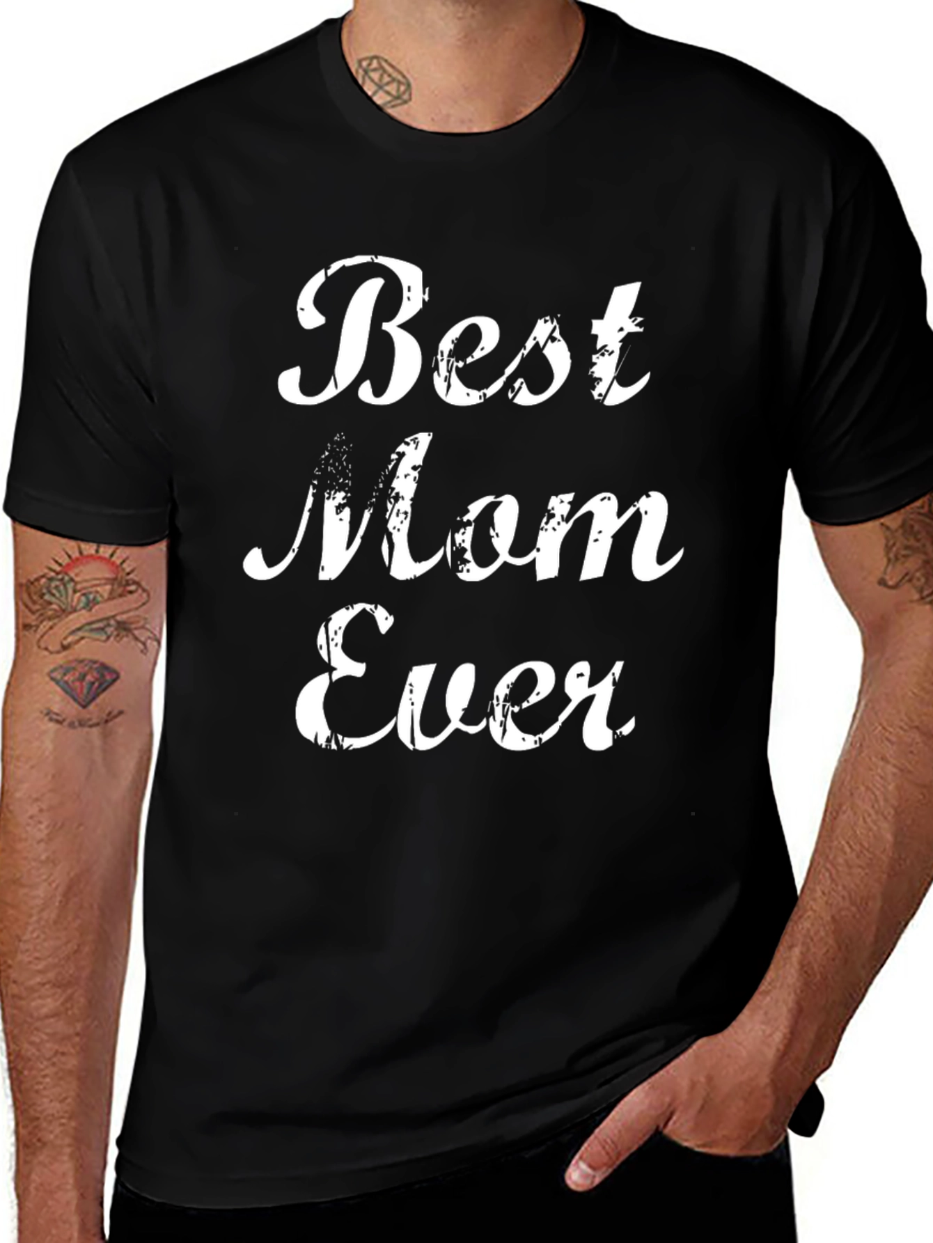 Best Mom Ever Graphic Tee - Black Casual T-Shirt