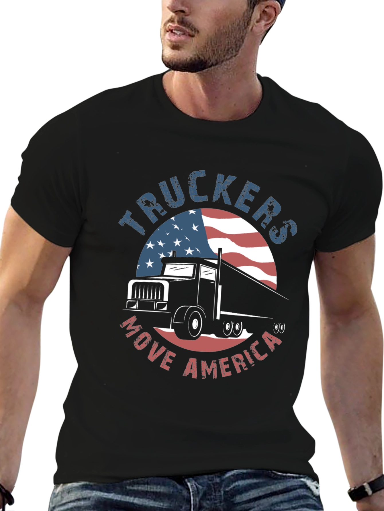 Truckers Move America T-Shirt - Patriotic Tee