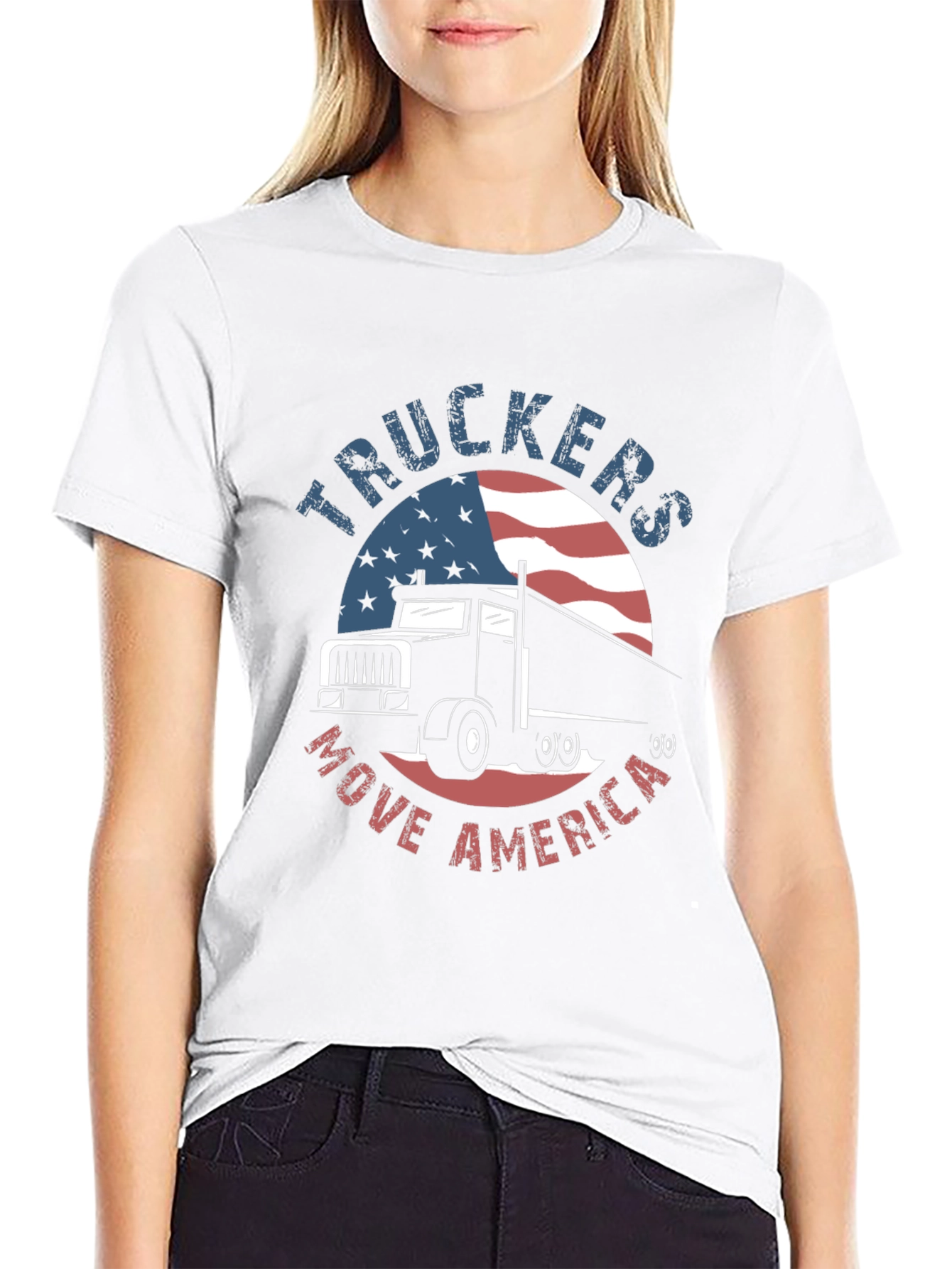 Truckers Move America T-Shirt - Patriotic Tee