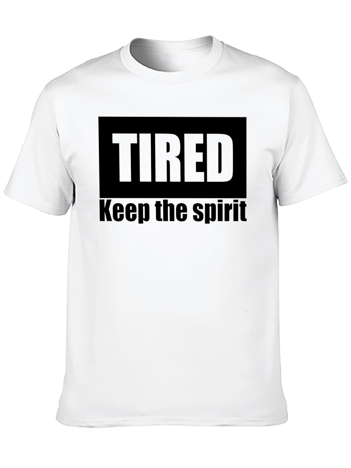 Tired Keep The Spirit Black T-Shirt
