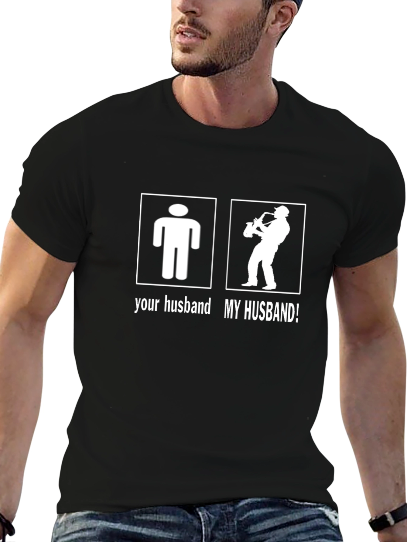 Funny Husband Saxophone T-Shirt