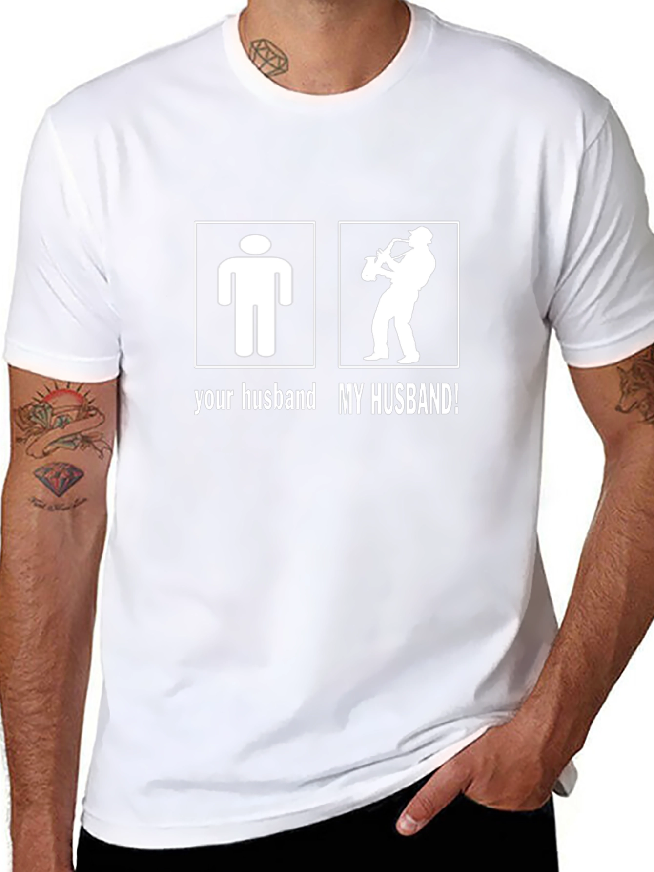 Funny Husband Saxophone T-Shirt