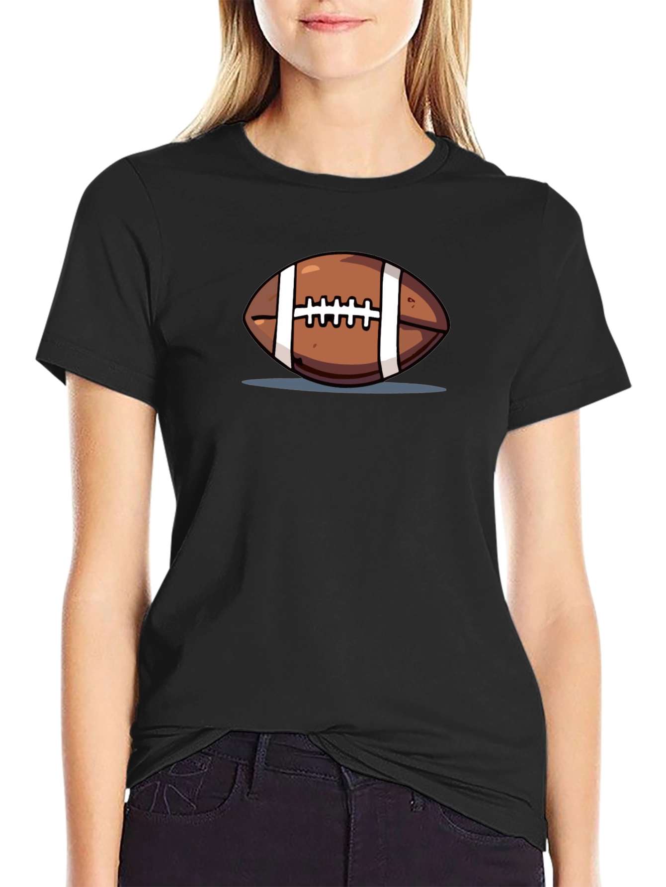 Football Graphic Black T-Shirt