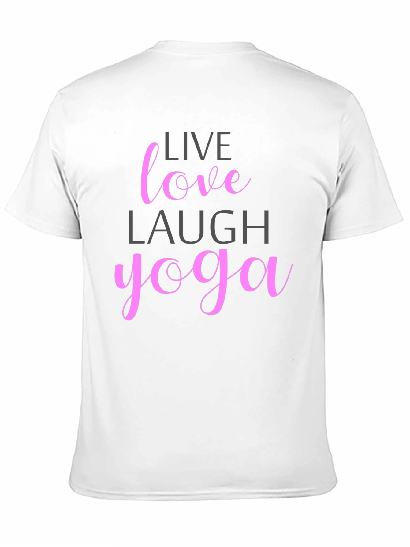 Live Love Laugh Yoga T-Shirt - Casual Black Tee