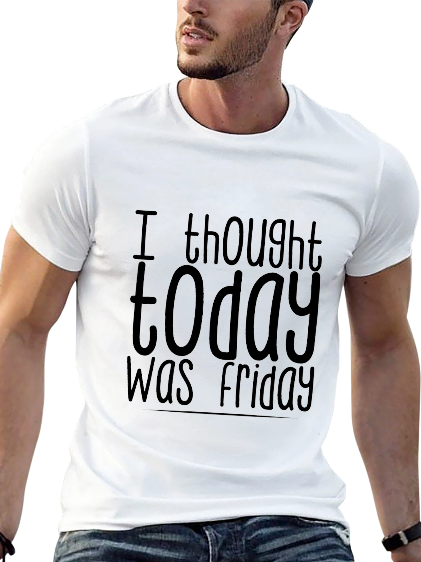 Humorous I Thought Today Was Friday Black T-Shirt