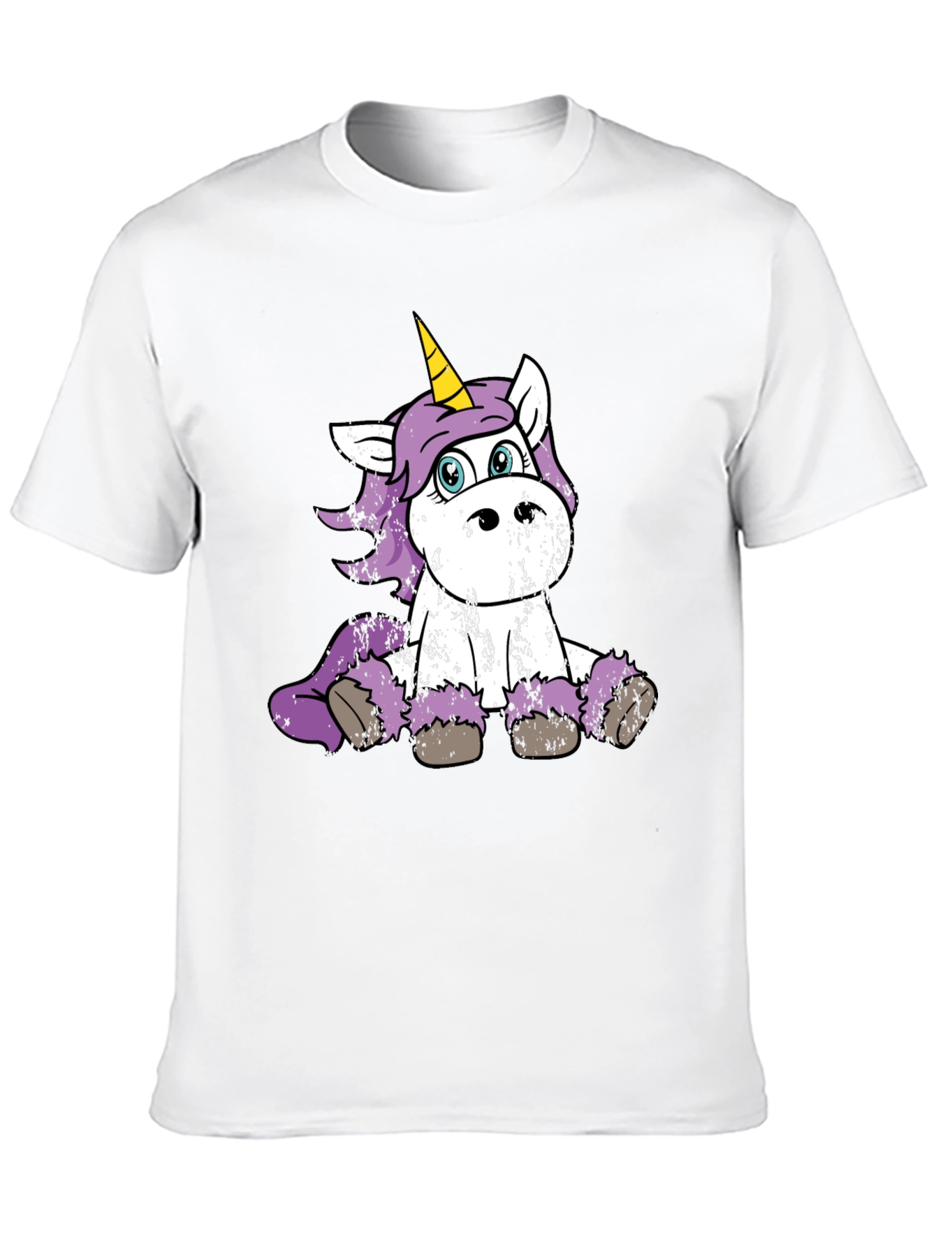 Cute Unicorn Graphic Black T-Shirt