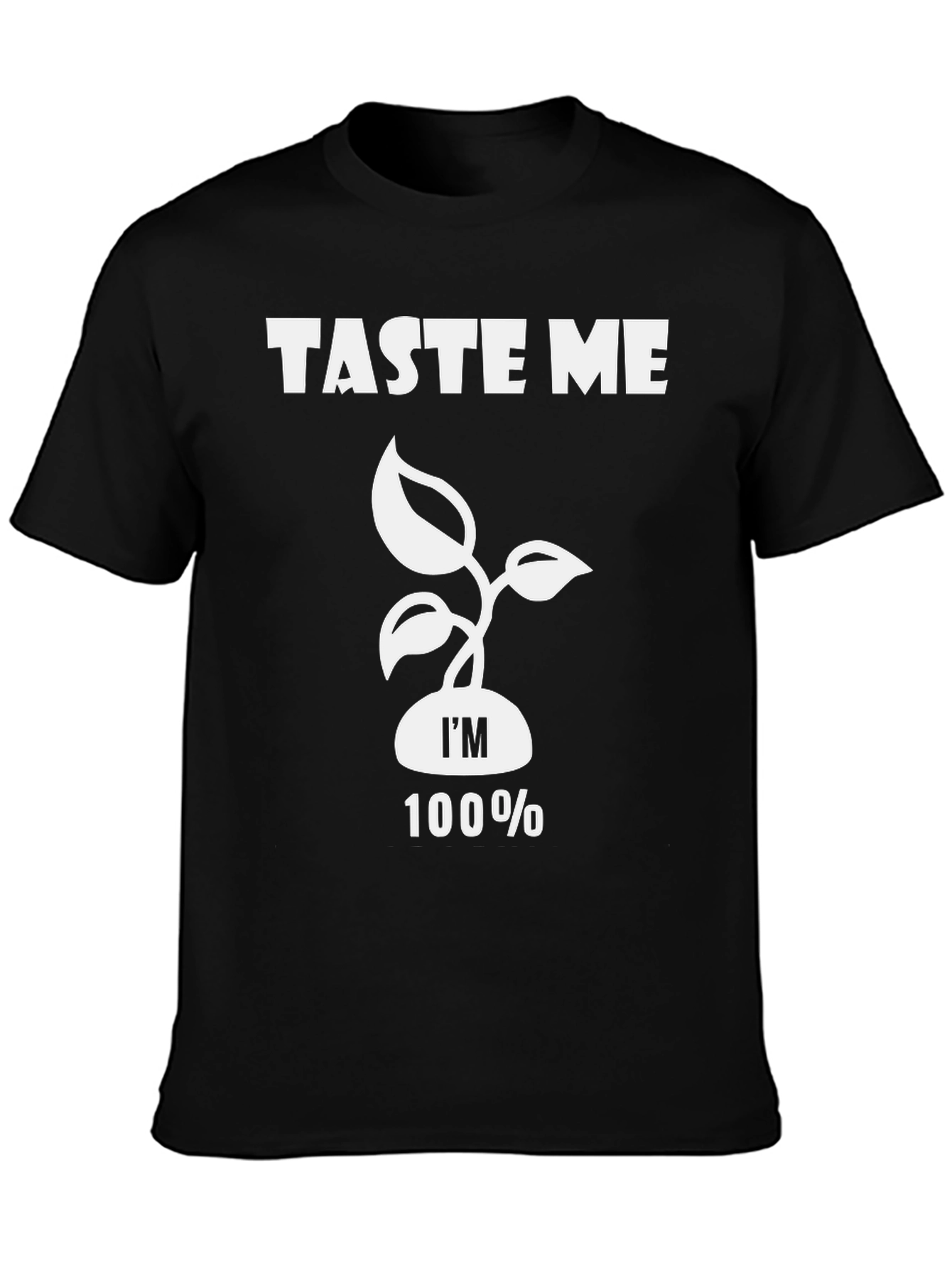 Taste Me 100% Vegan Black T-Shirt