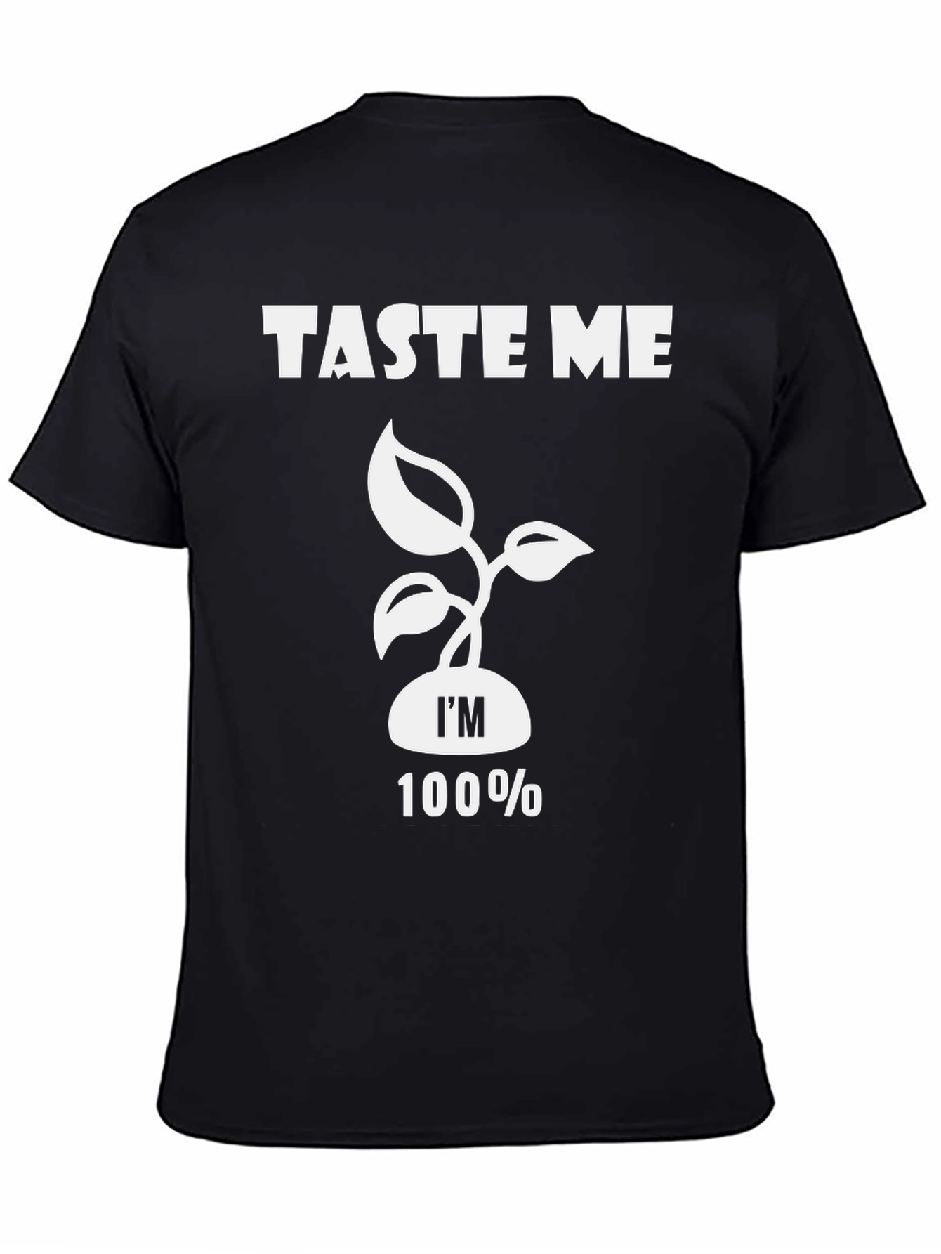 Taste Me 100% Vegan Black T-Shirt