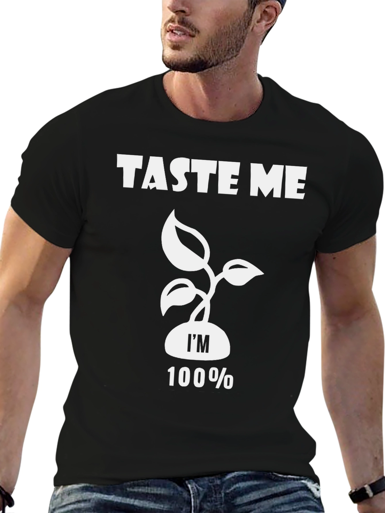 Taste Me 100% Vegan Black T-Shirt