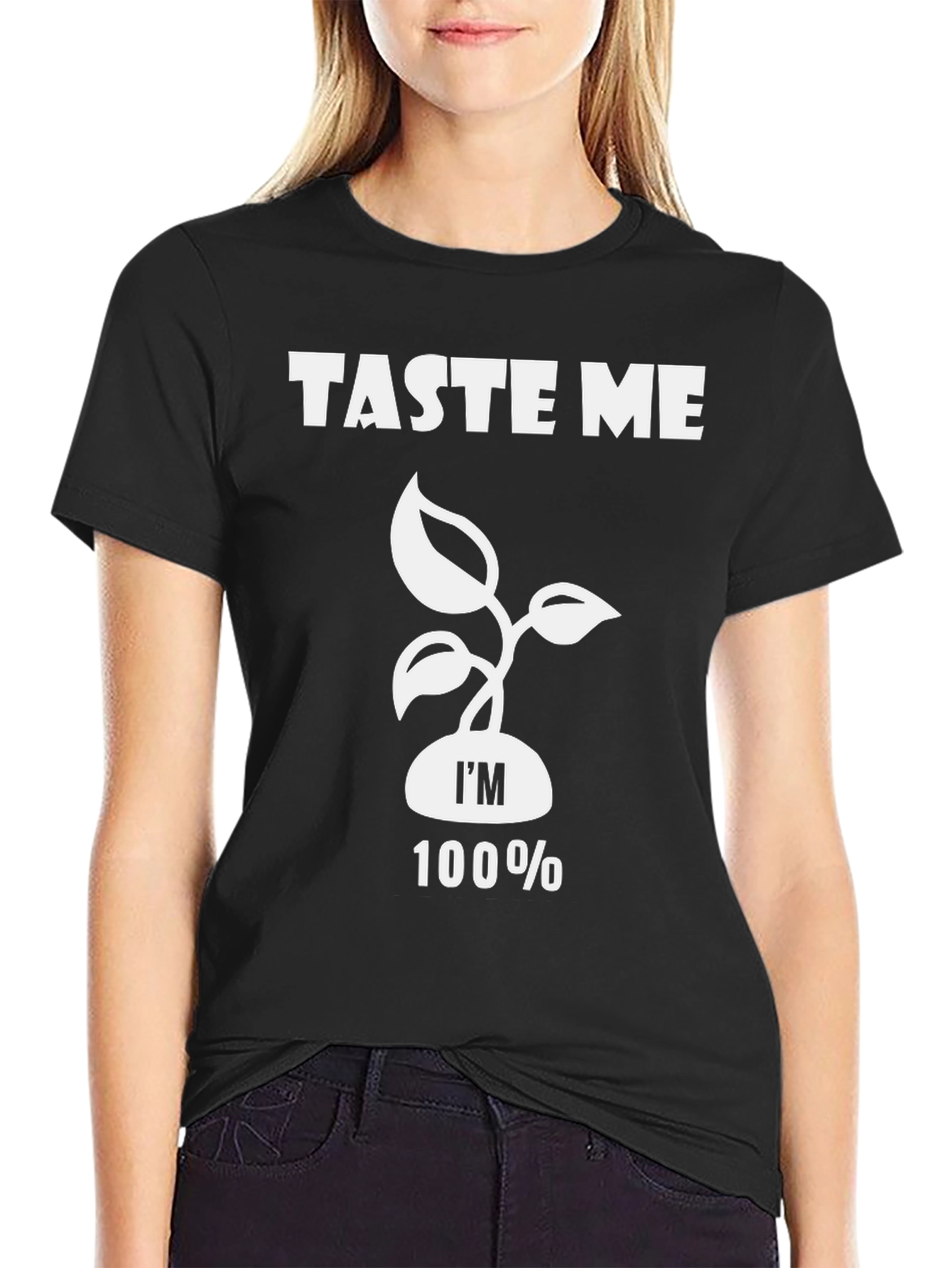 Taste Me 100% Vegan Black T-Shirt