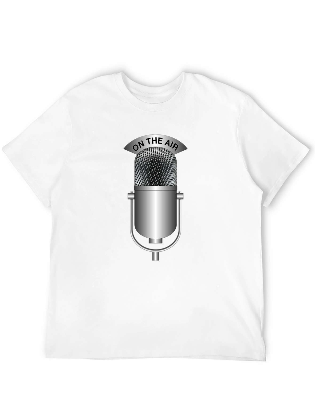 On The Air Microphone Black T-Shirt