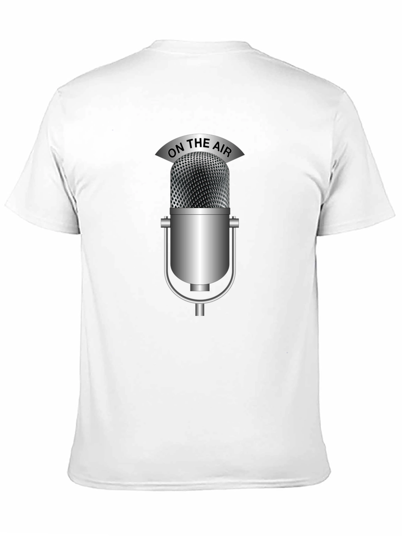 On The Air Microphone Black T-Shirt