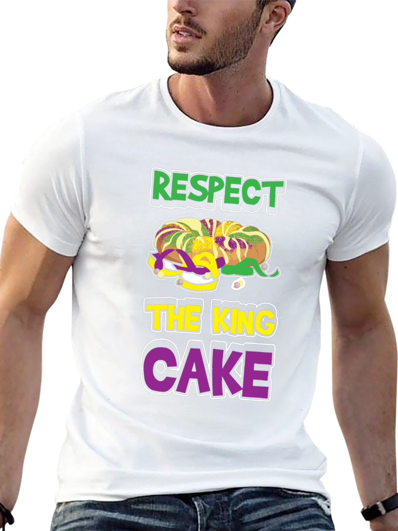 Respect the King Cake Mardi Gras T-Shirt