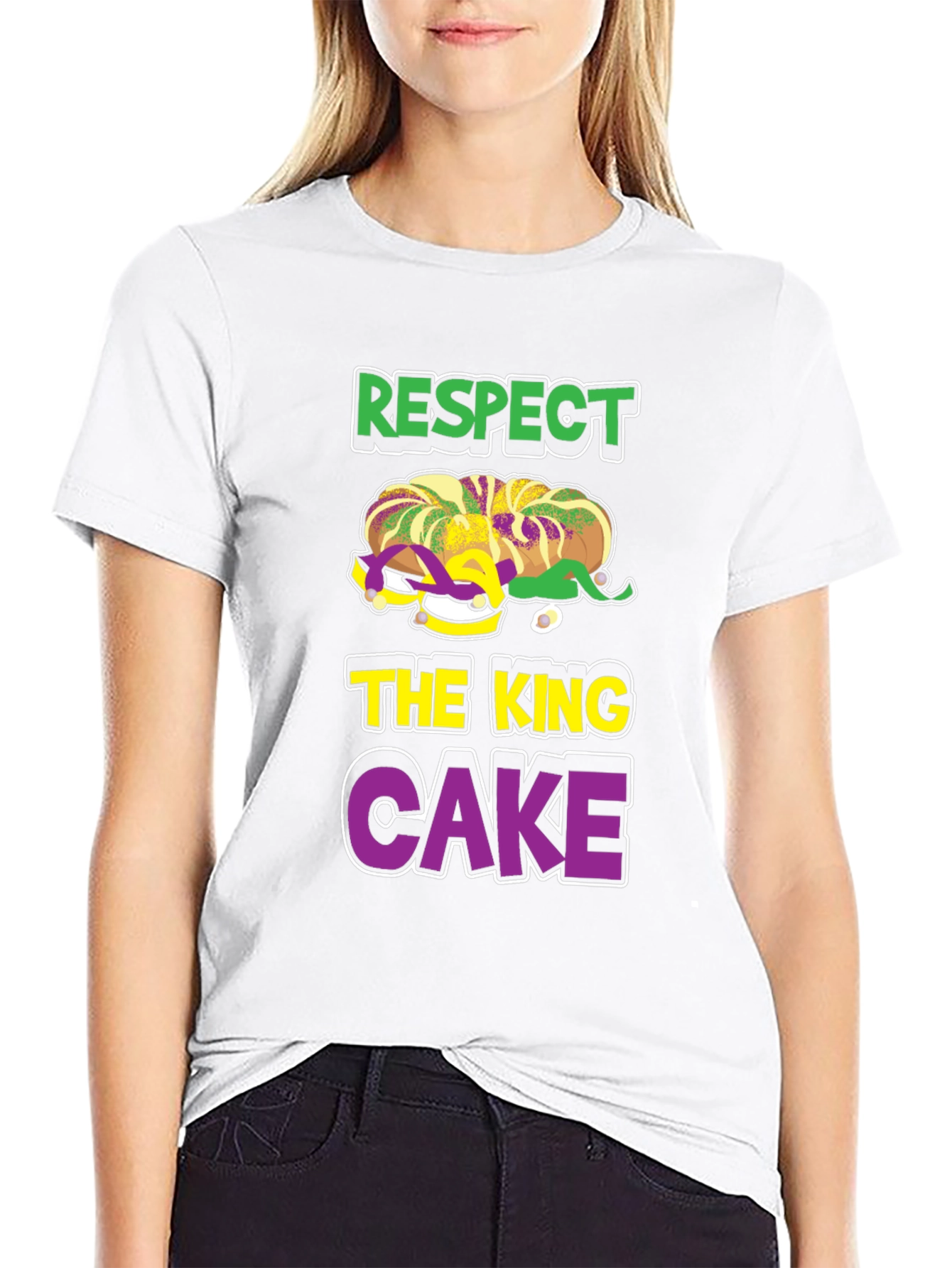 Respect the King Cake Mardi Gras T-Shirt