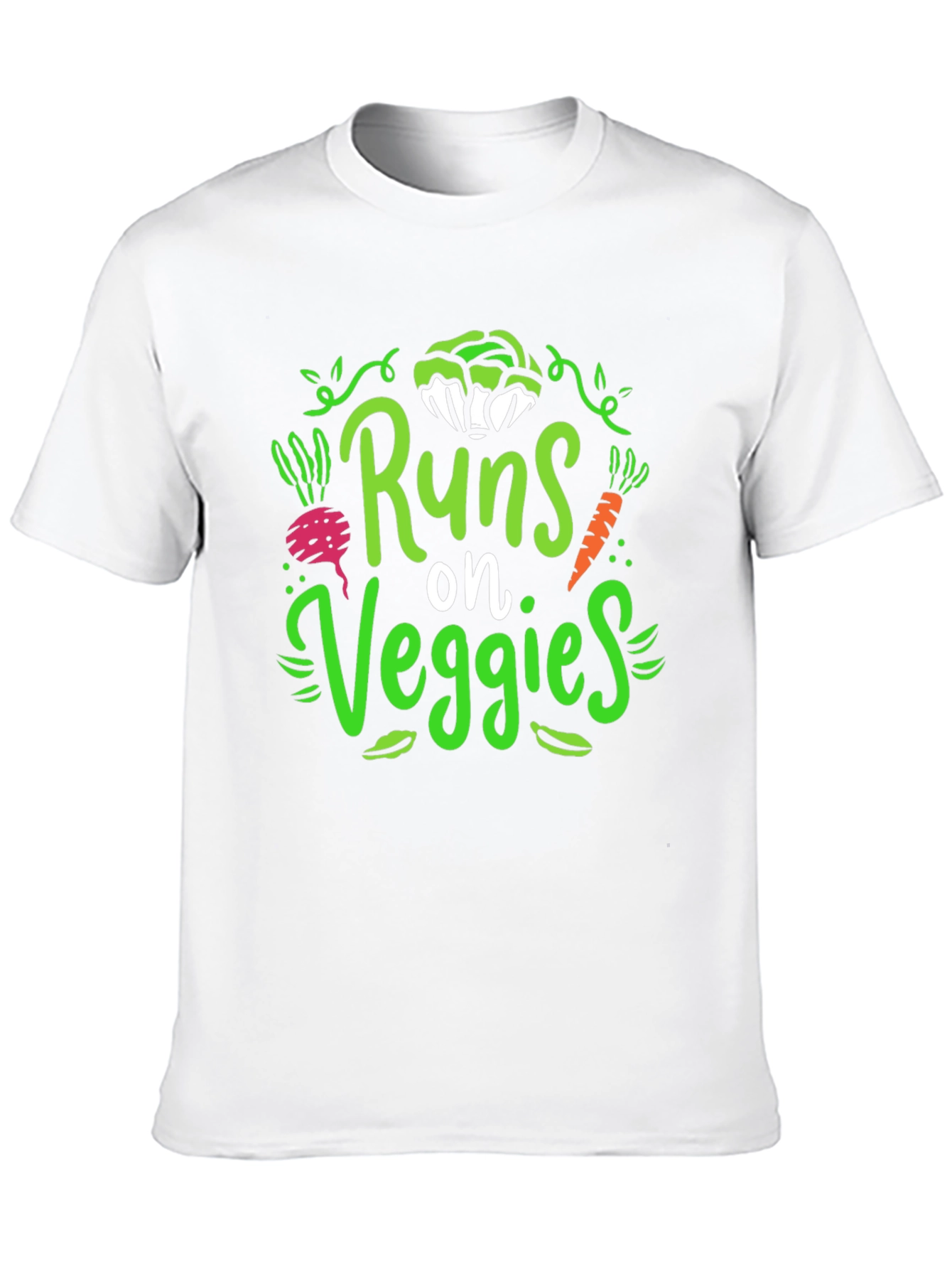 Runs on Veggies T-Shirt - Vegan Lifestyle Tee